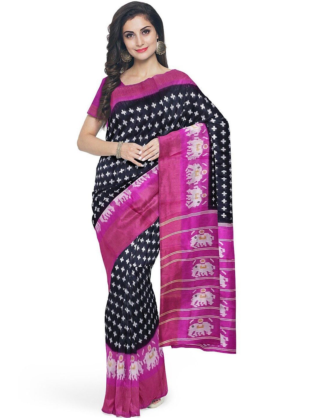 YUGAVEERAA Ethnic Motifs Art Silk Handloom Banarasi Saree-picture-37