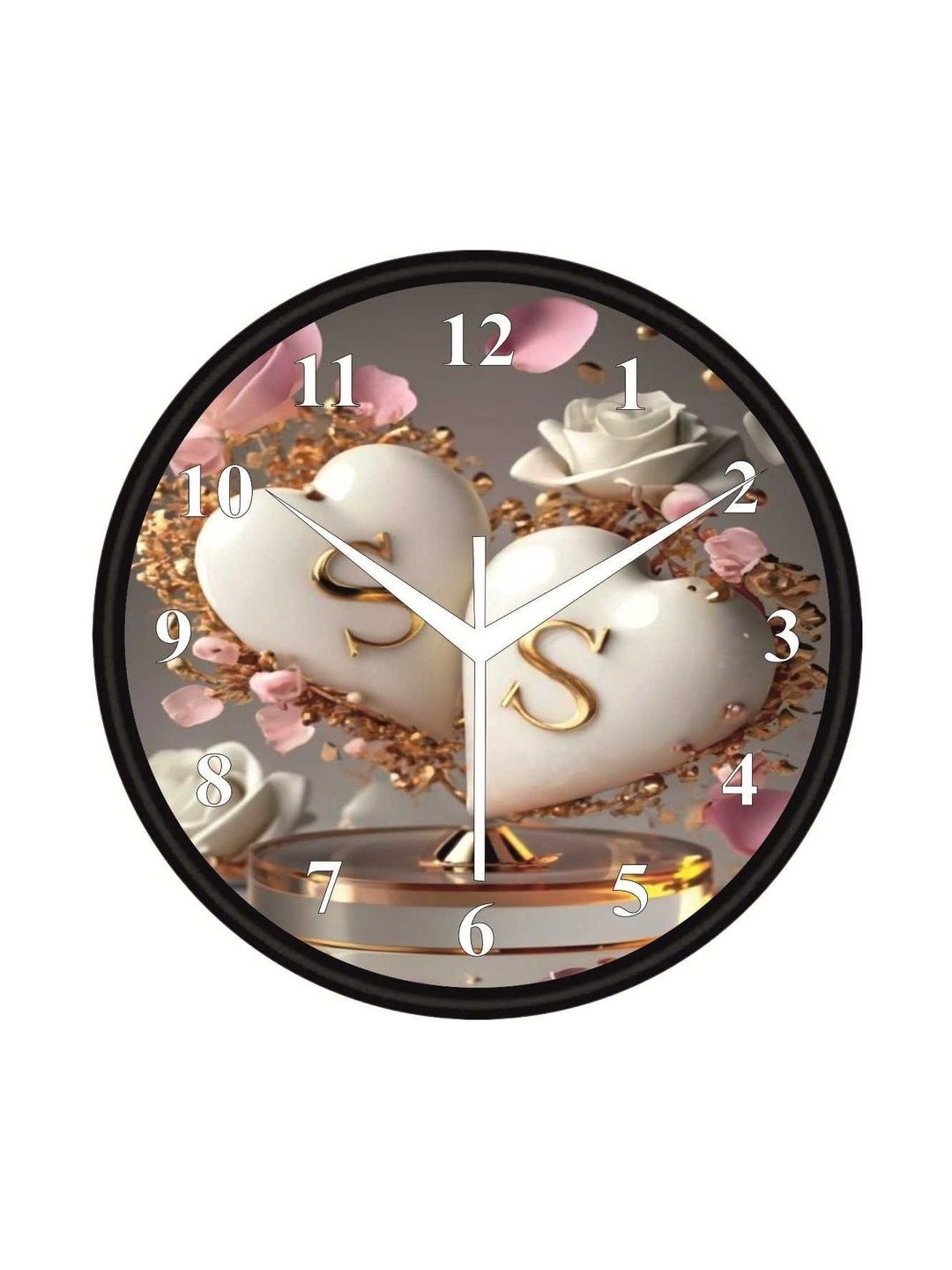 NEXA FLOW White & White Textured Contemporary Wall Clock-image-37