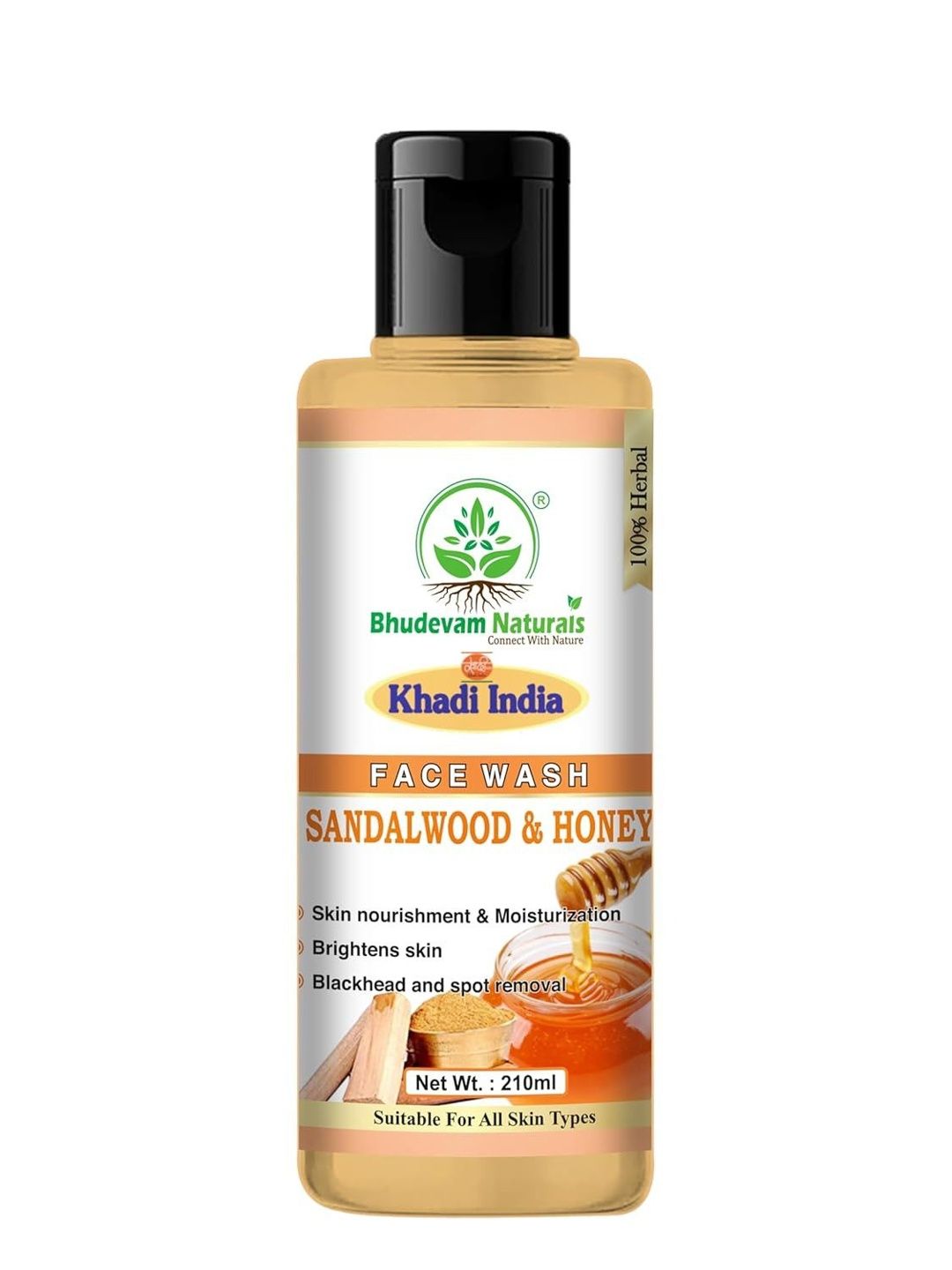 Bhudevam Naturals Khadi Sandalwood Honey Face Wash - 210 ml-picture-37