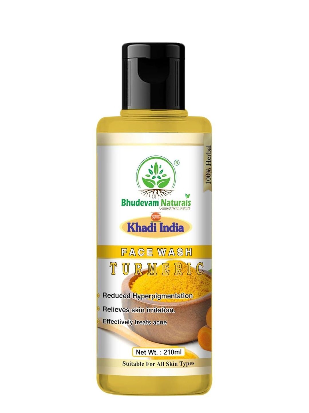Bhudevam Naturals Khadi Turmeric Face Wash - 210 ml-picture-47