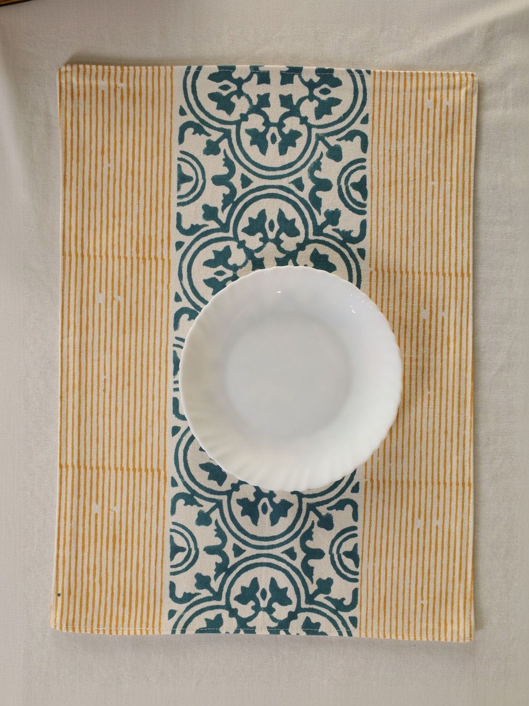 ABSTRACT INDIA 4-Pcs Cream-Colored Table Placemats-picture-40