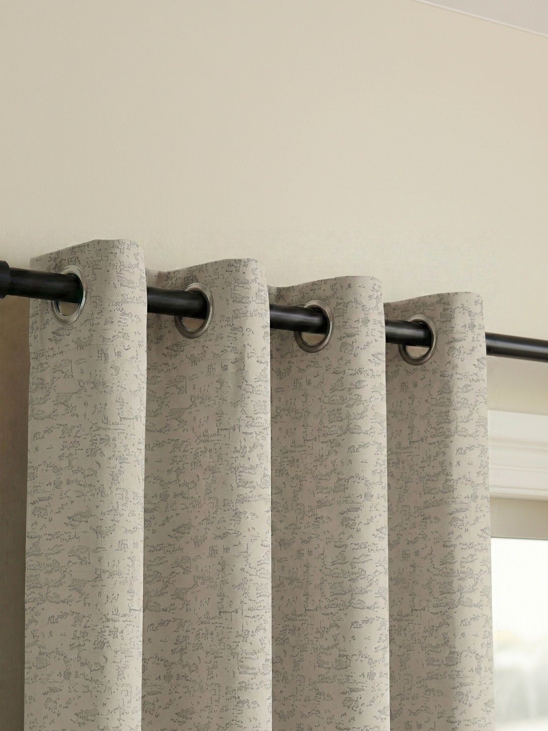 Home Spark Cream-Coloured Black Out Long Door Curtain-image-40