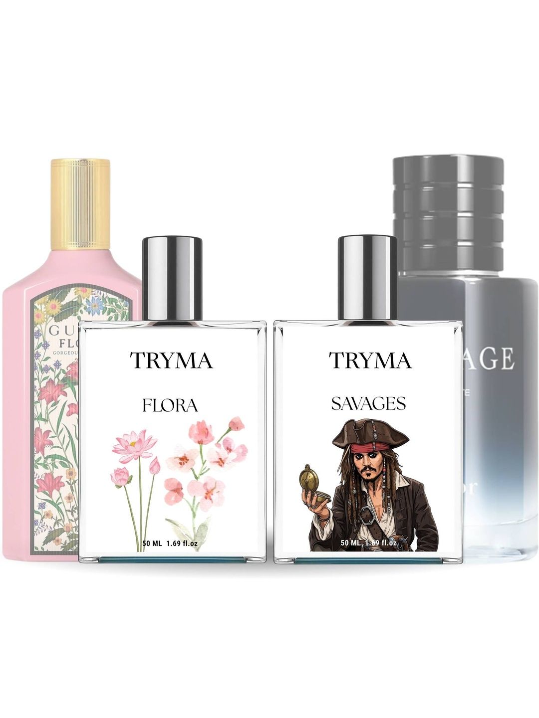 TRYMA Set Of 2 Flora & Savages Long Lasting Eau De Parfum - 50 ml Each-picture-42