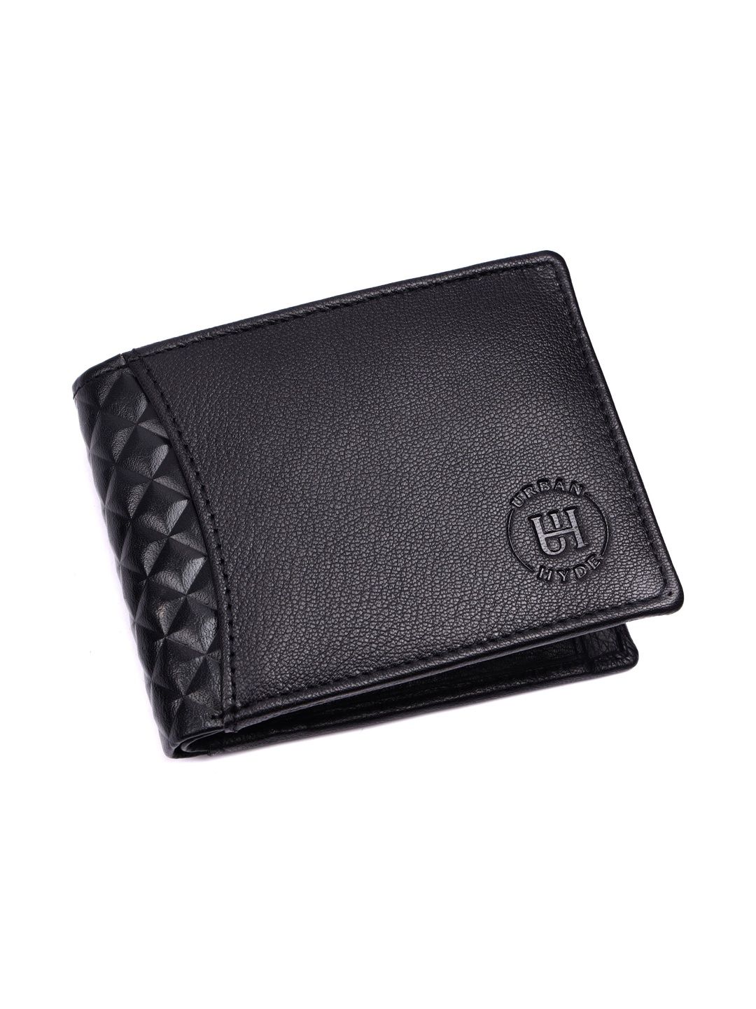URBAN HYDE Men Textured Genuine Leather Two Fold Wallet With Slim Profile Design-image-22