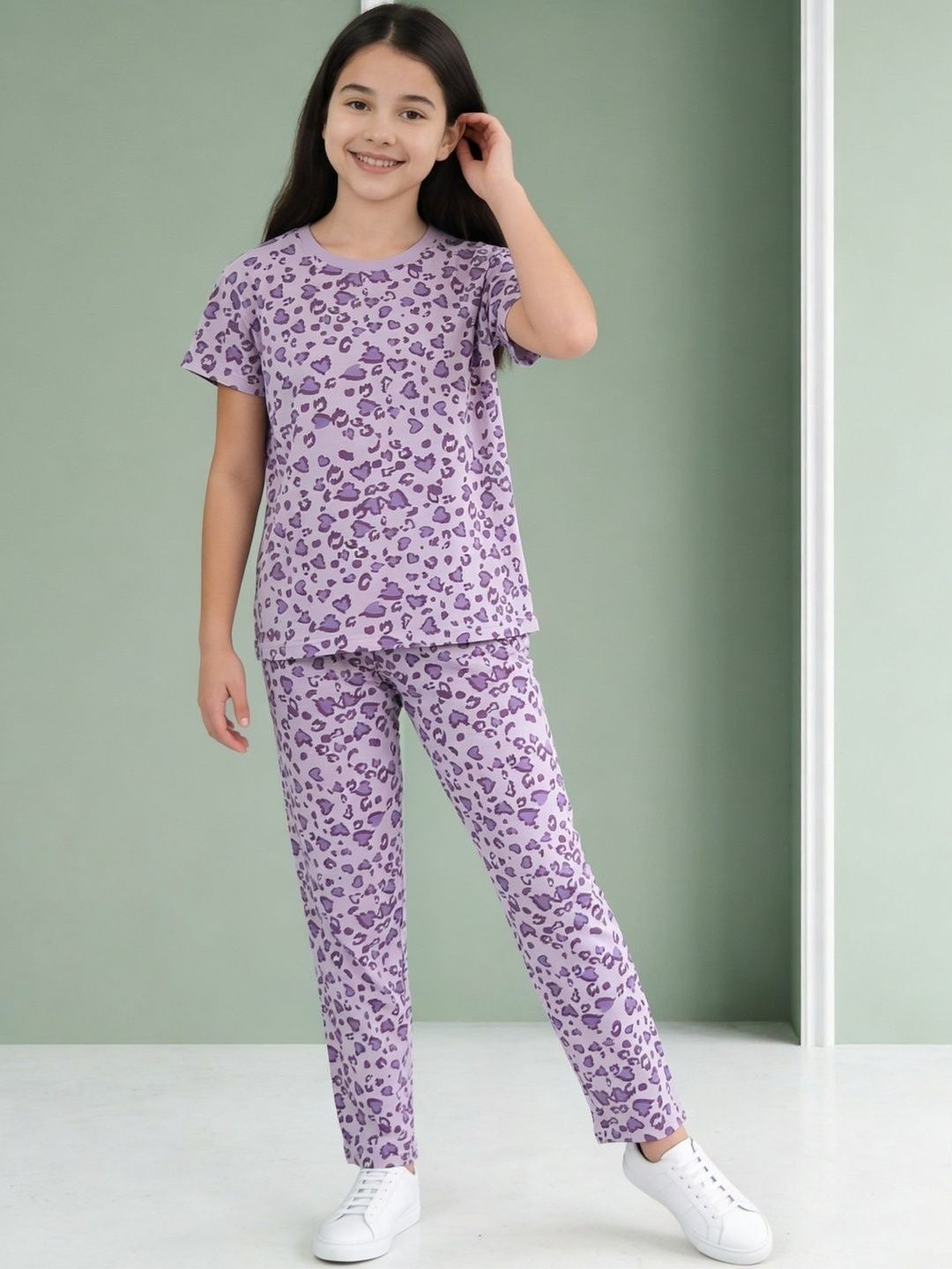 Lil Tomatoes Girls Printed Pure Cotton Night suit-picture-55
