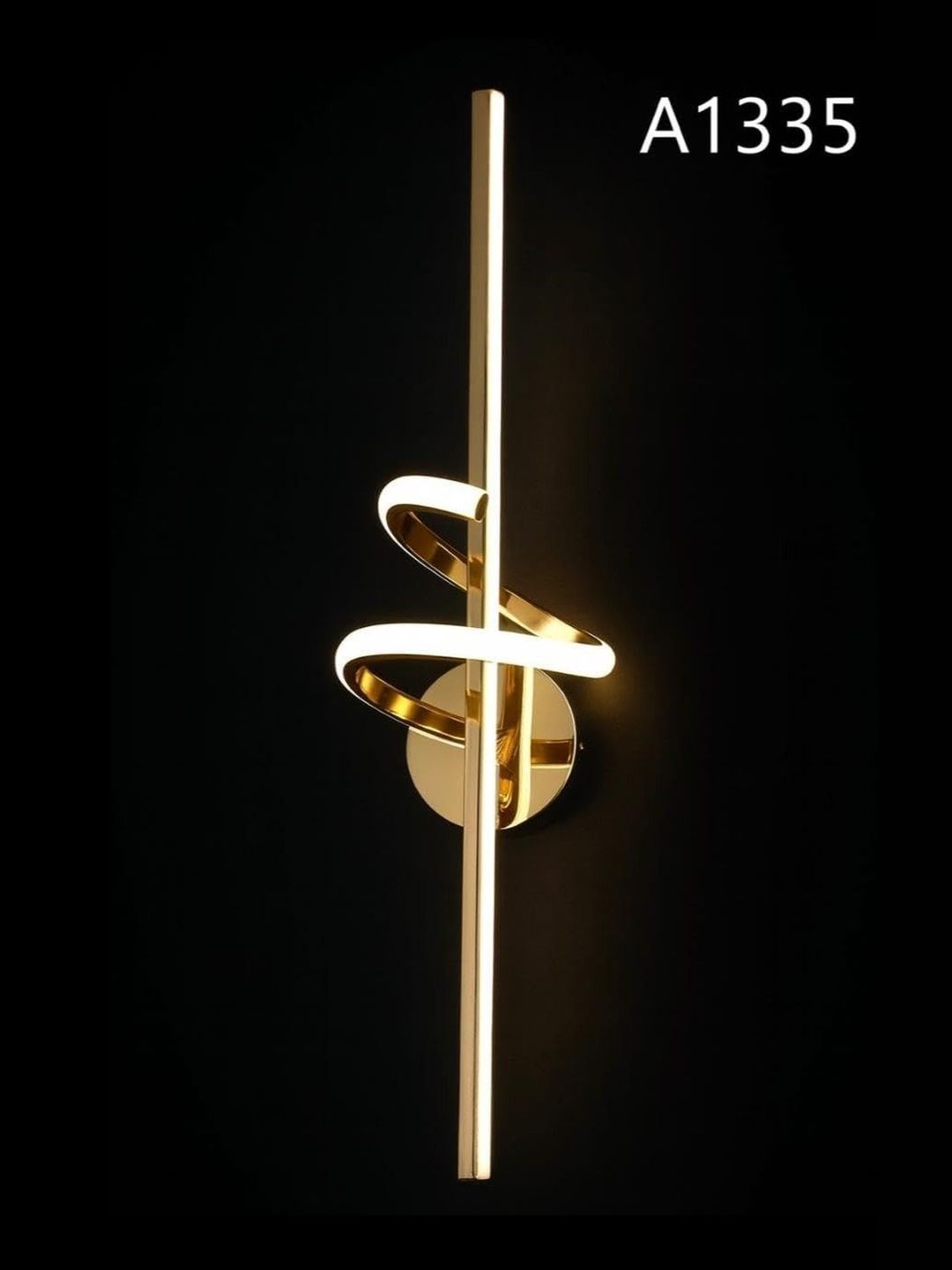 LEGEEN White & Gold-Toned Acrylic Contemporary Abstract Shaped Shaped Wall Lamp-picture-6