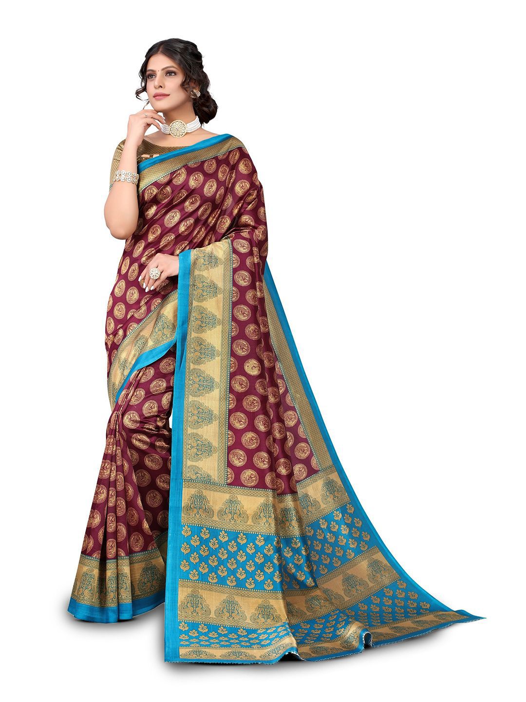 Varutex Woven Design Zari Art Silk Designer Saree-picture-3