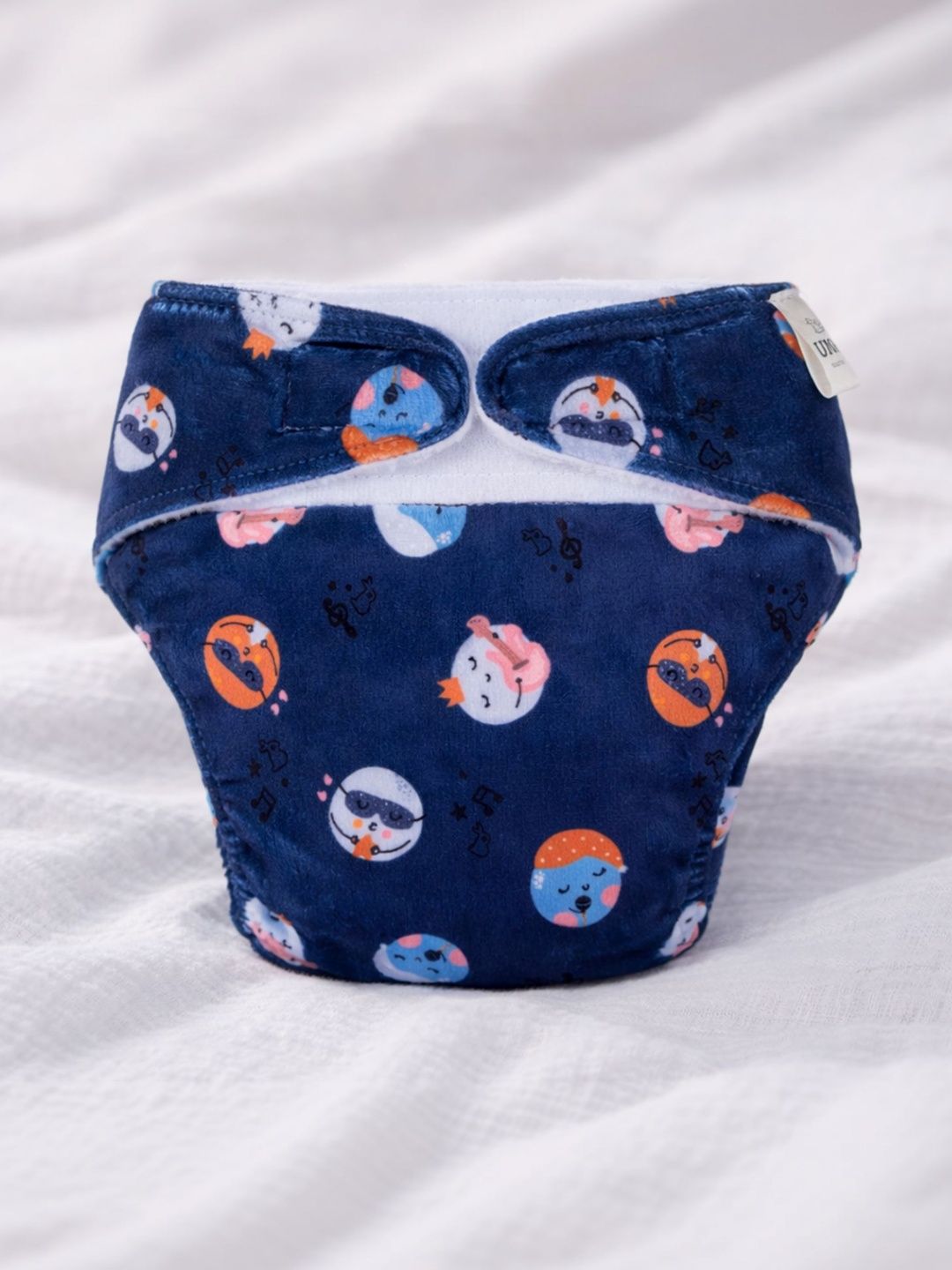 SuperBottoms Printed UNO Luxe Cloth Diaper With Velcro Closure-image-45