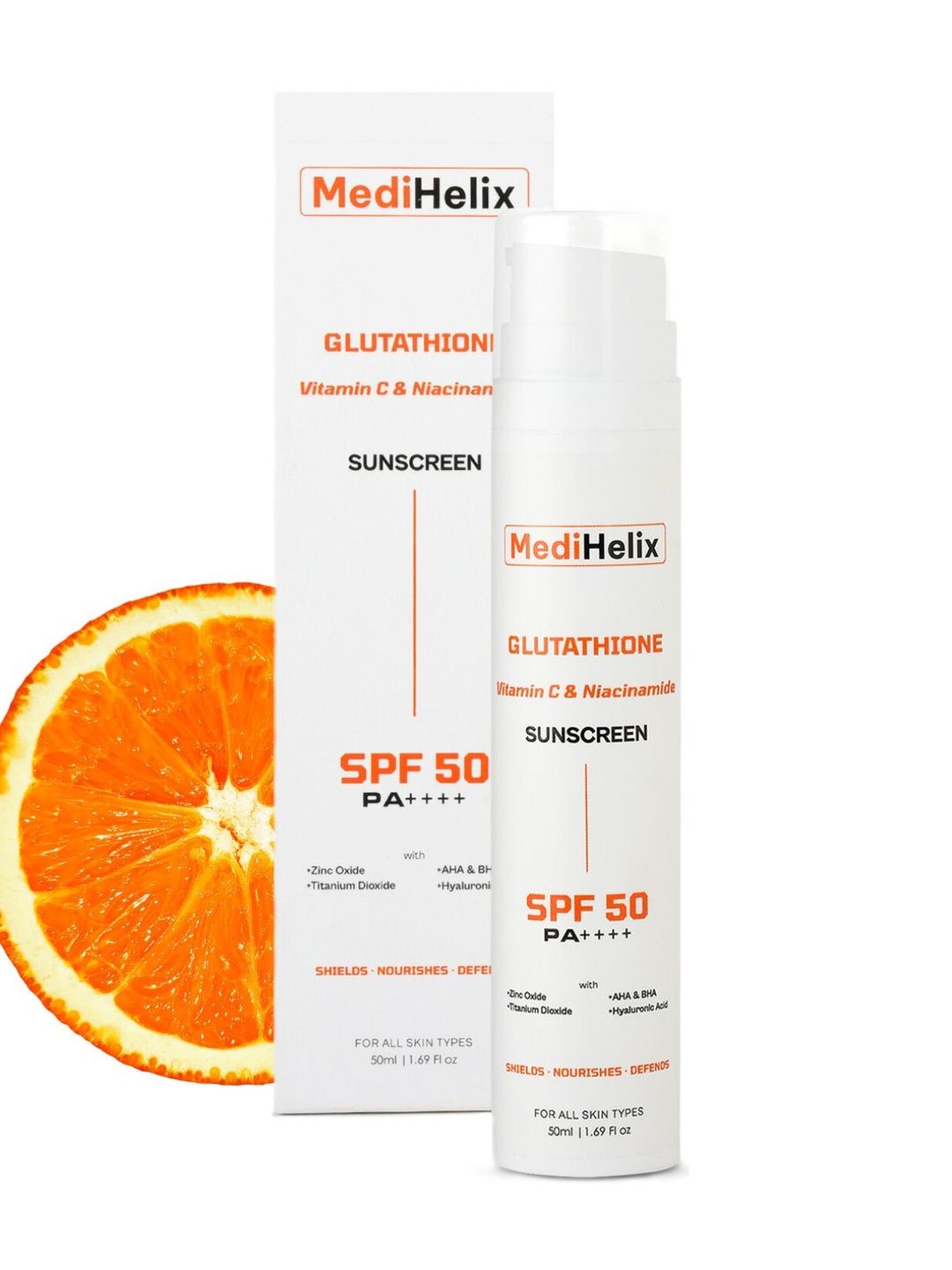 MediHelix Glutathione Mineral Sunscreen SPF50 PA++++ 50ml-image-1