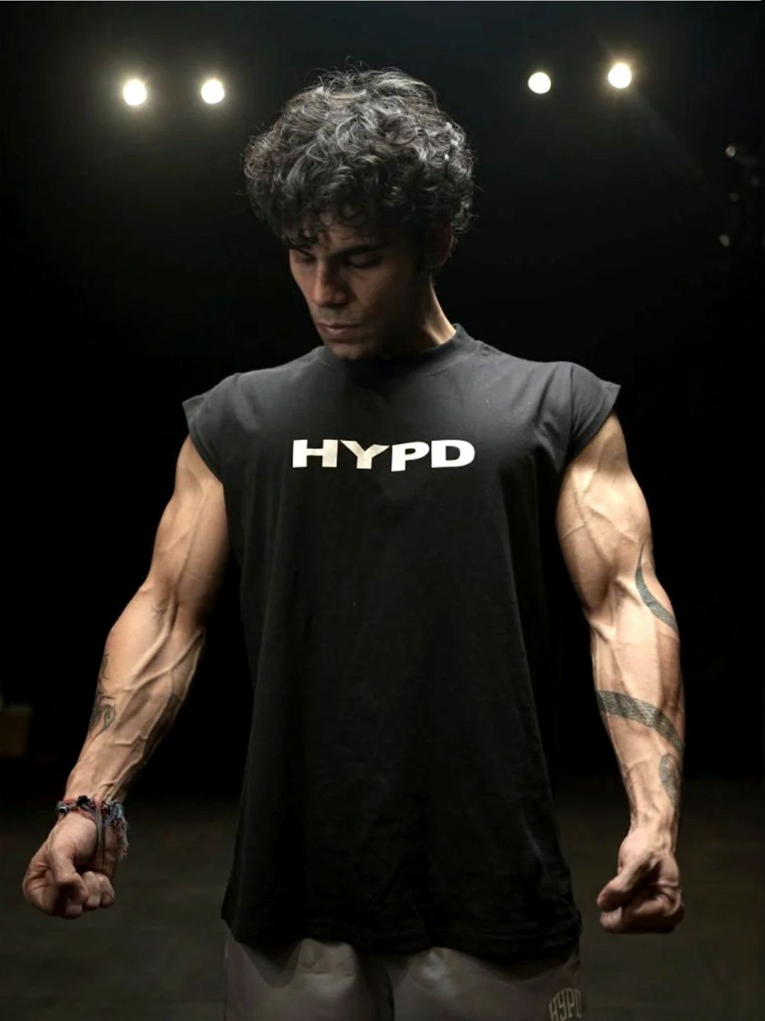 HYPD Printed Cotton Gym Vest
