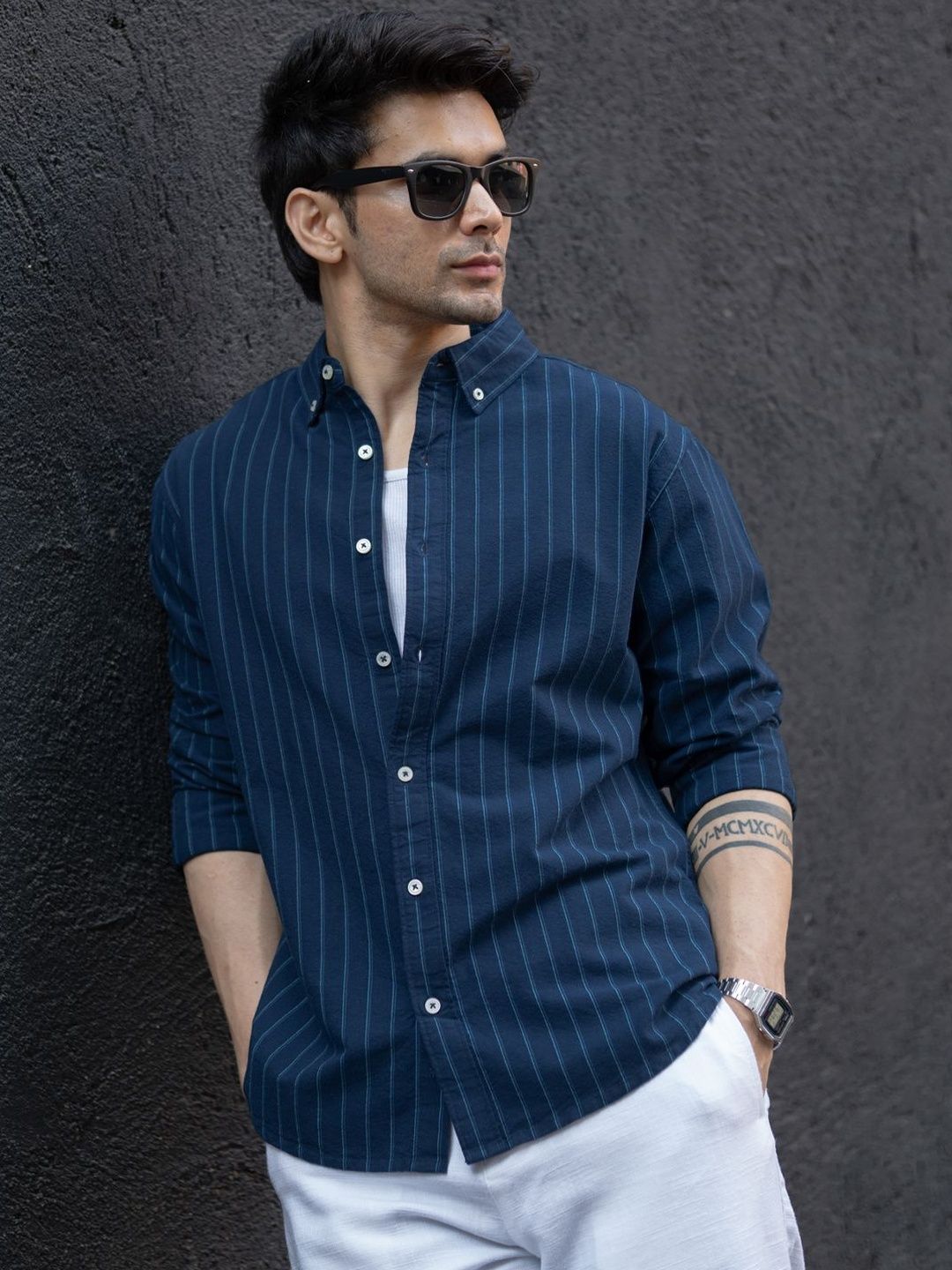 Powerlook Men Cotton Striped Casual Shirt-picture-39