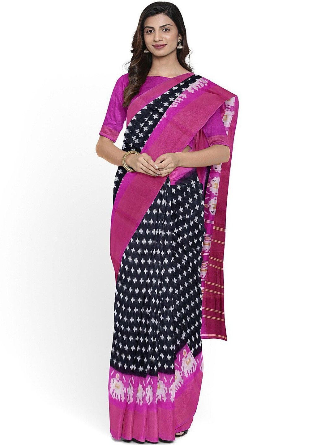 YUGAVEERAA Woven Design Art Silk Handloom Banarasi Saree-picture-27