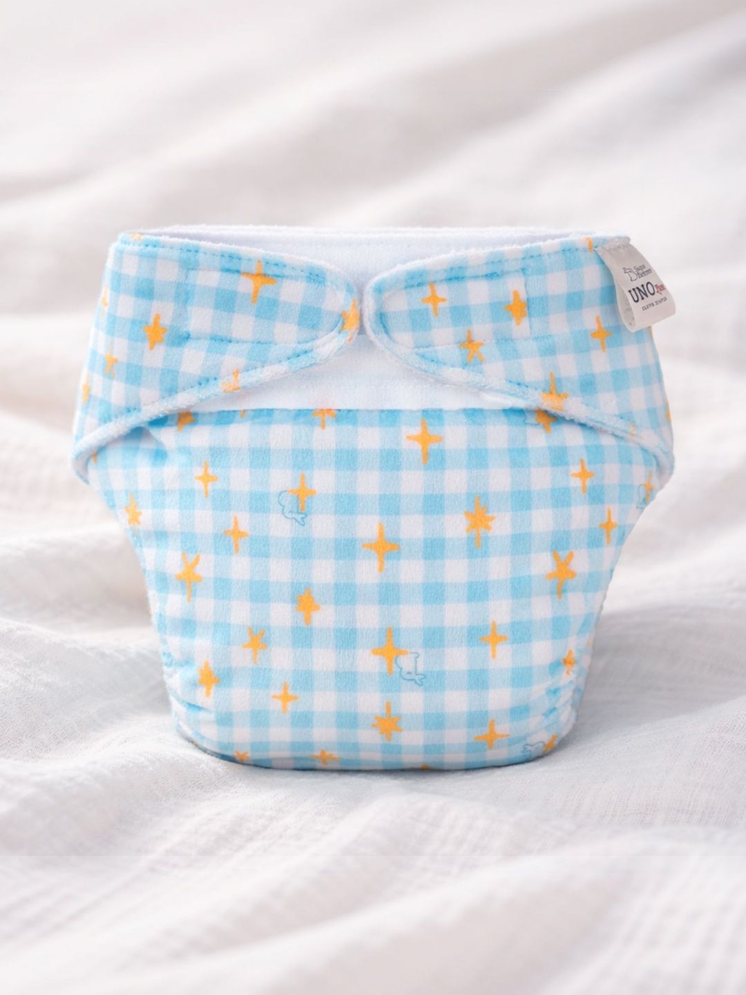 SuperBottoms Printed UNO Luxe Cloth Diaper With Velcro Closure-image-44