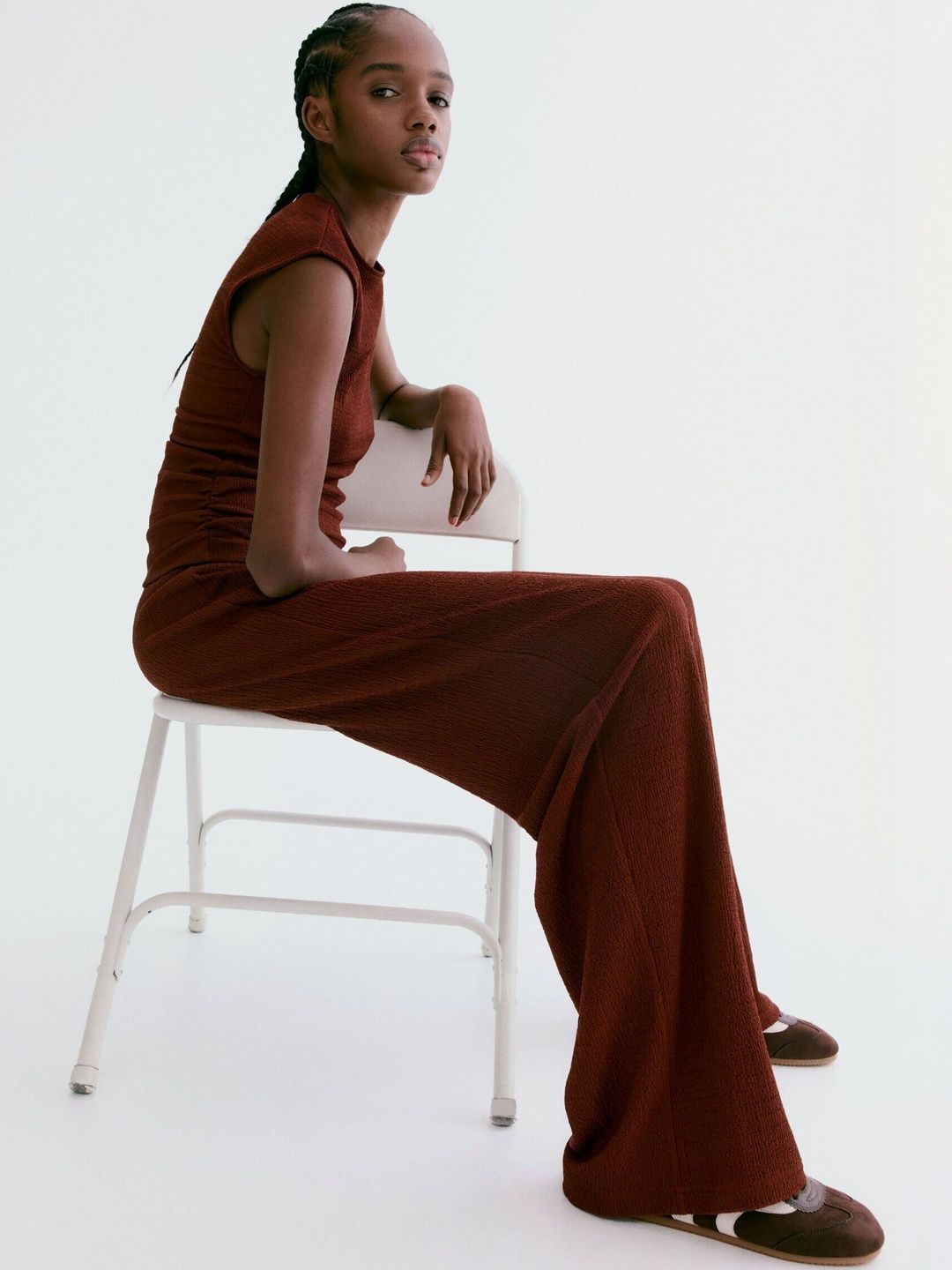 H&M Textured Jersey Trousers-picture-17