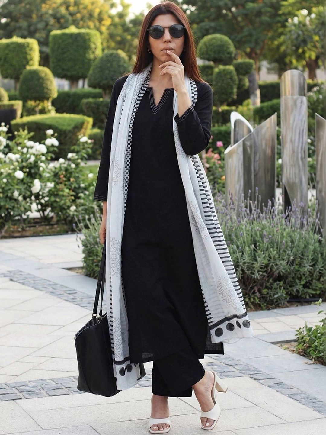 Aaghnya Women Ethnic Motifs Regular Thread Work Kurta with Trousers & With Dupatta-picture-54