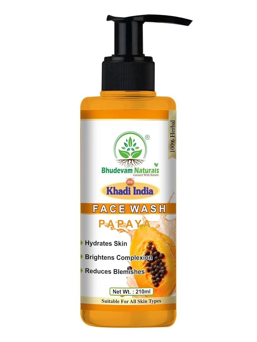 Bhudevam Naturals Papaya Face Wash - 210 ml-picture-43