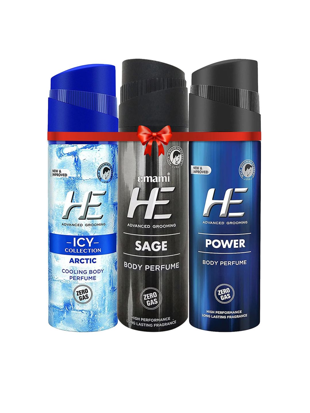 HE Set of 3 Zero Gas Body Perfume Deodorant - Arctic + Sage + Power - 120ml each-image-18