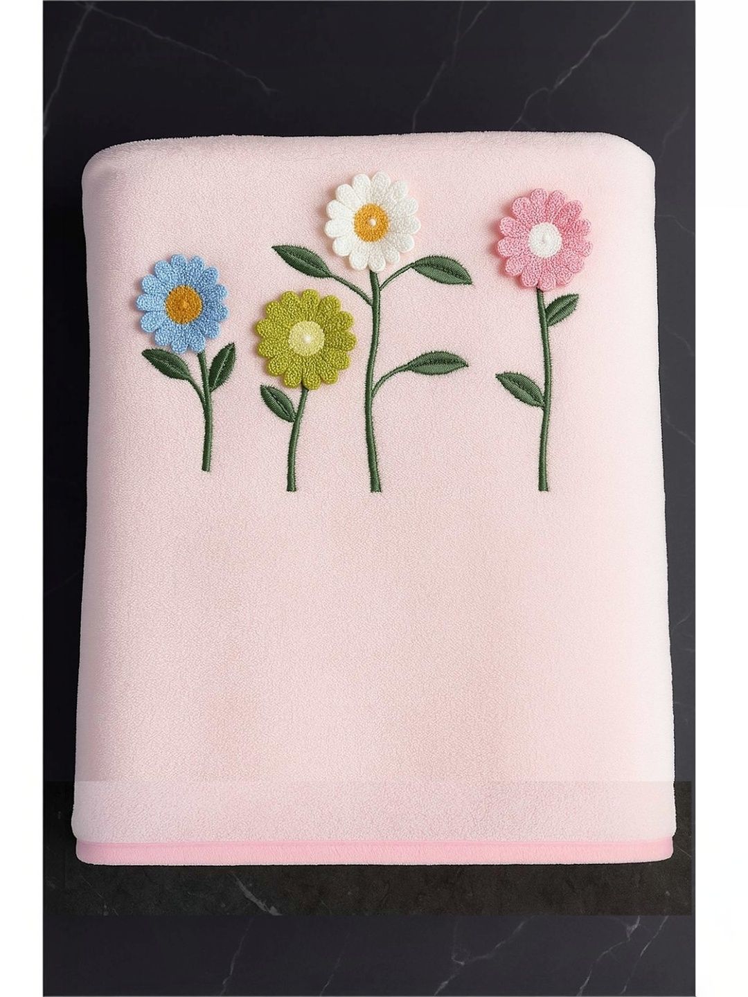 DIVYAM - JOY OF COMFORT Peach-Coloured & Pink 1 Printed Terry Cotton 450 GSM Bath Towel-image-46