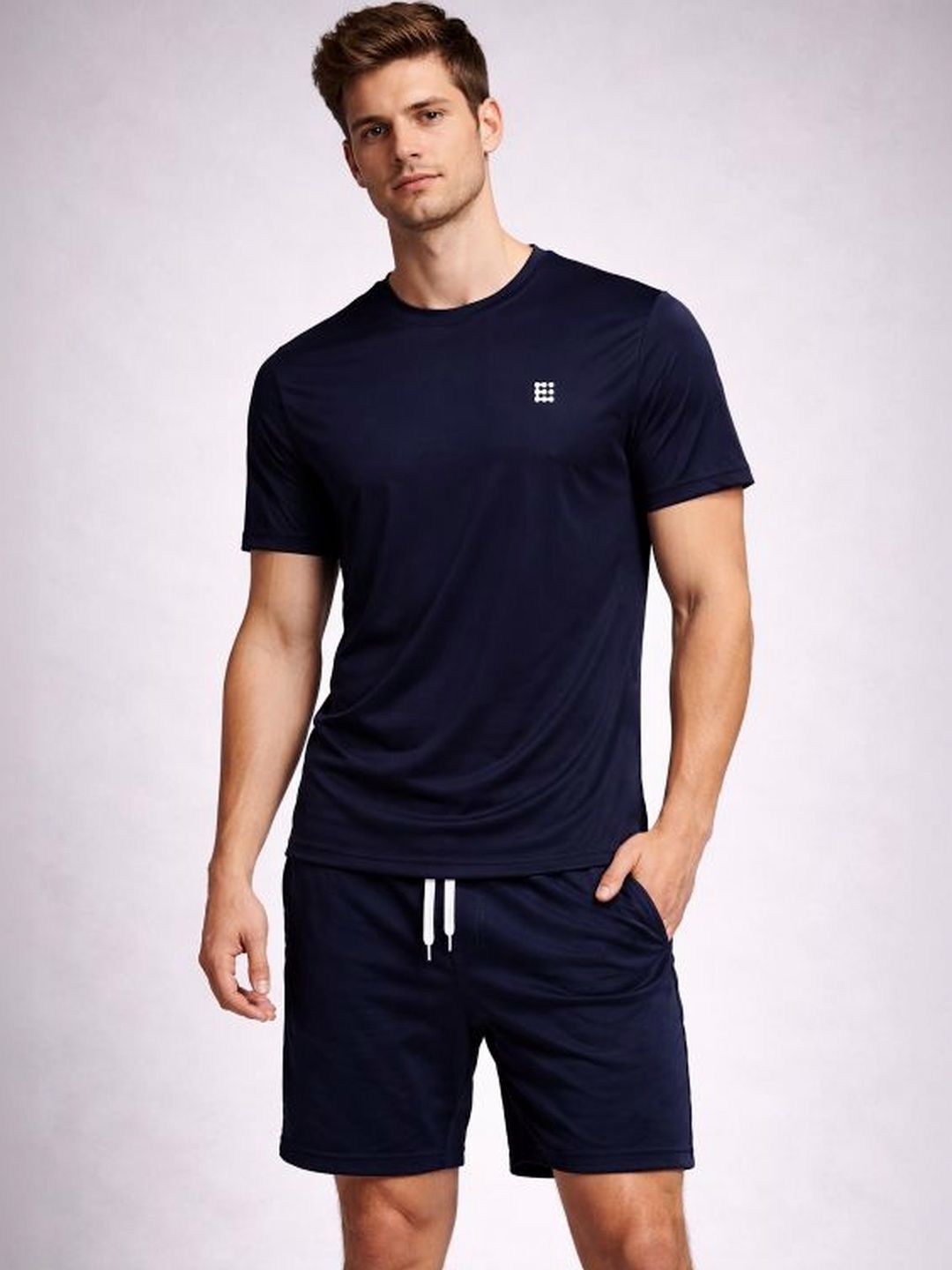 ENRIZZ Men's Half Sleeve Round Neck Solid Plain Designer Polyester Casual Fit T-shirts-picture-12
