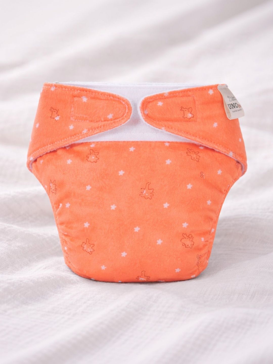 SuperBottoms Printed UNO Luxe Cloth Diaper With Velcro Closure-image-10