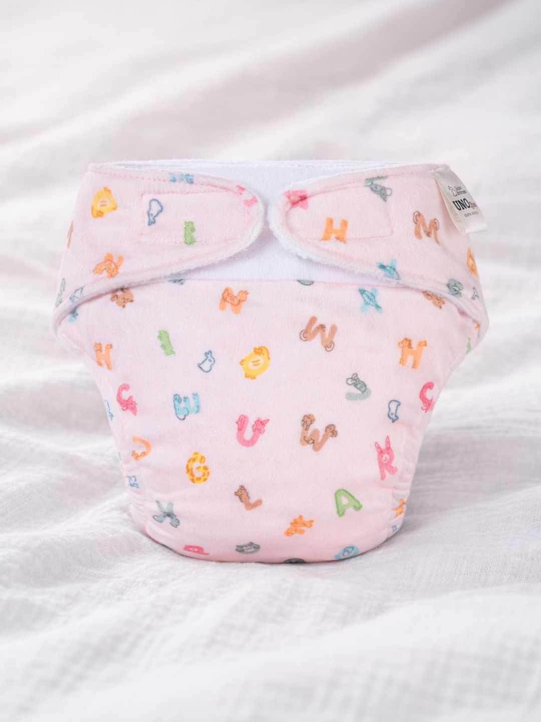 SuperBottoms Printed UNO Luxe Cloth Diaper With Velcro Closure-image-9