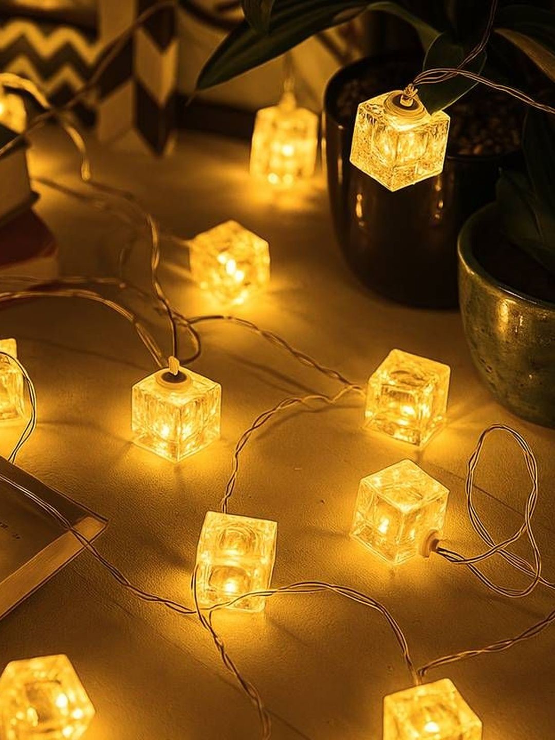 MPROW Yellow Waterproof Square String Lights-image-48