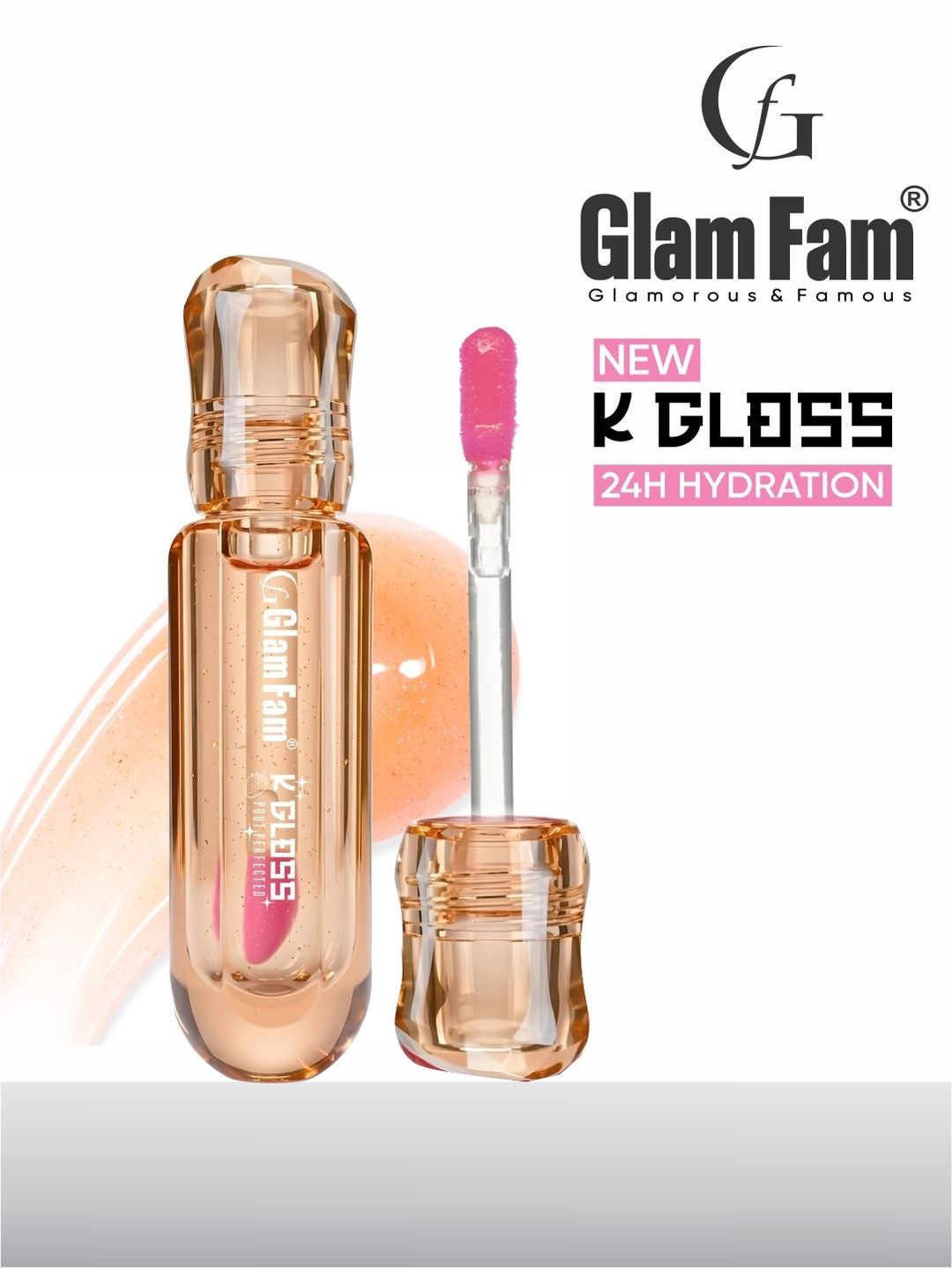 GlamFam Long-Lasting Hydration Lip Gloss - Yellow - 4 ml-picture-57