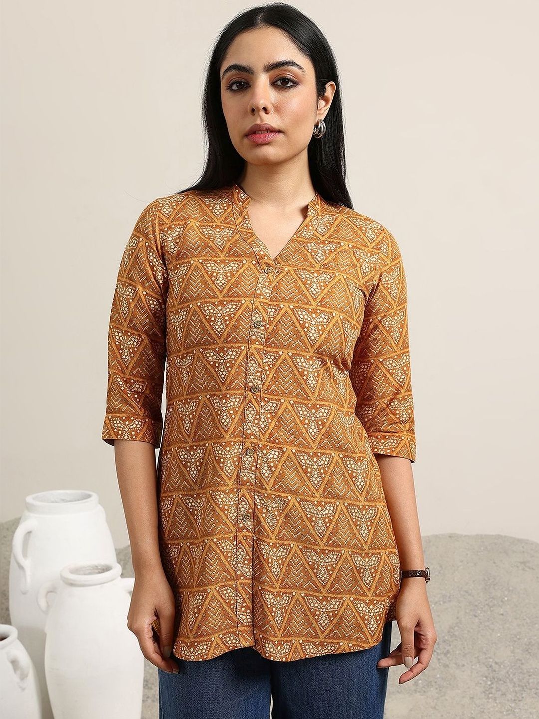 Gerua By Libas Geometric Printed Kurti-picture-21