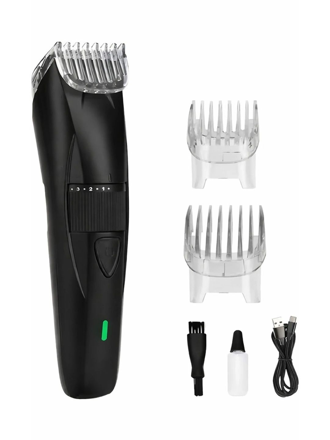 NOYMI Men Stainless-Steel Cordless Beard Trimmer With USB & Brush-picture-10