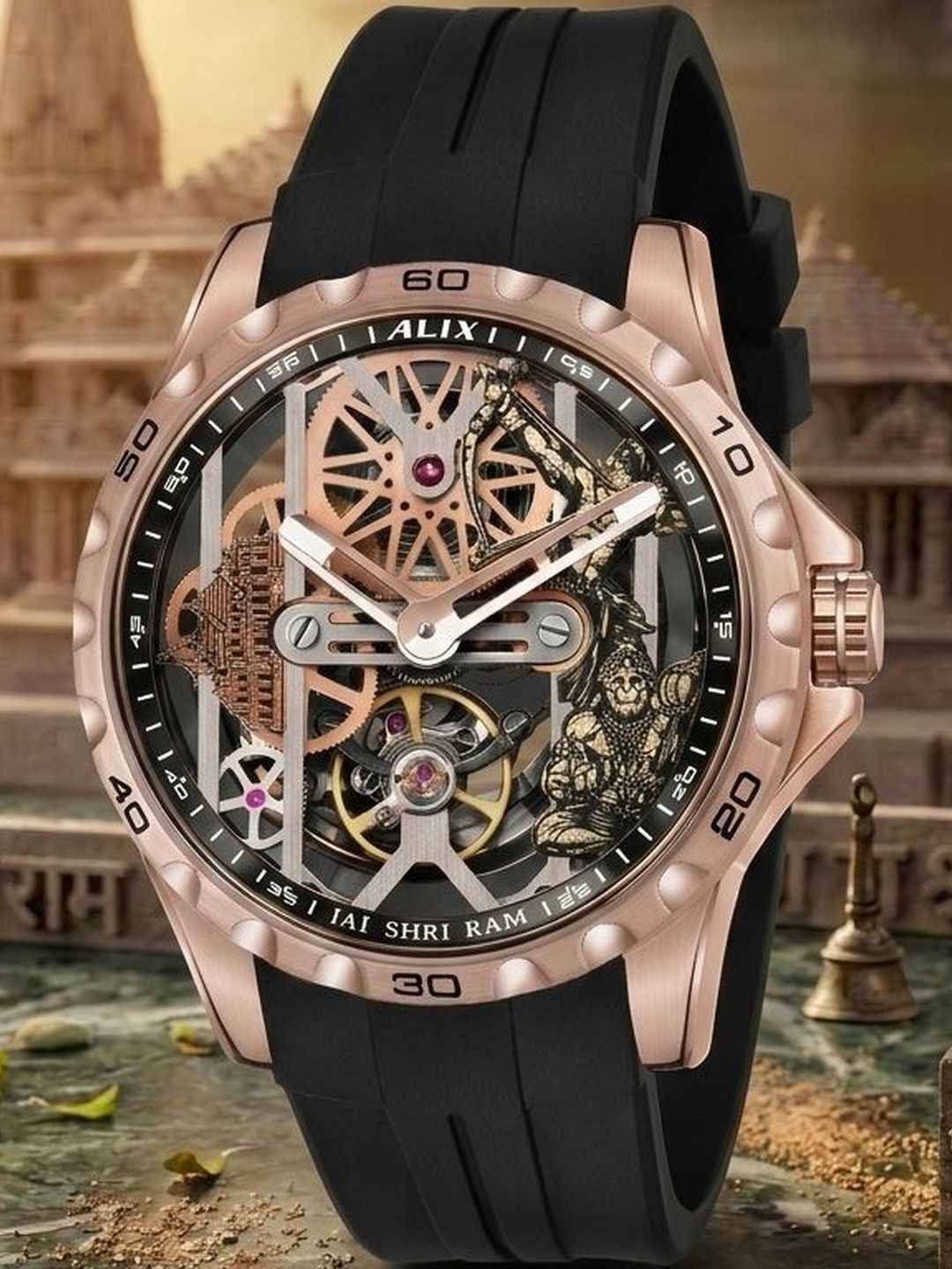 ALIX Men Skeleton Dial & Straps Analogue Automatic Motion Powered Watch AL2925T RGBB-picture-11