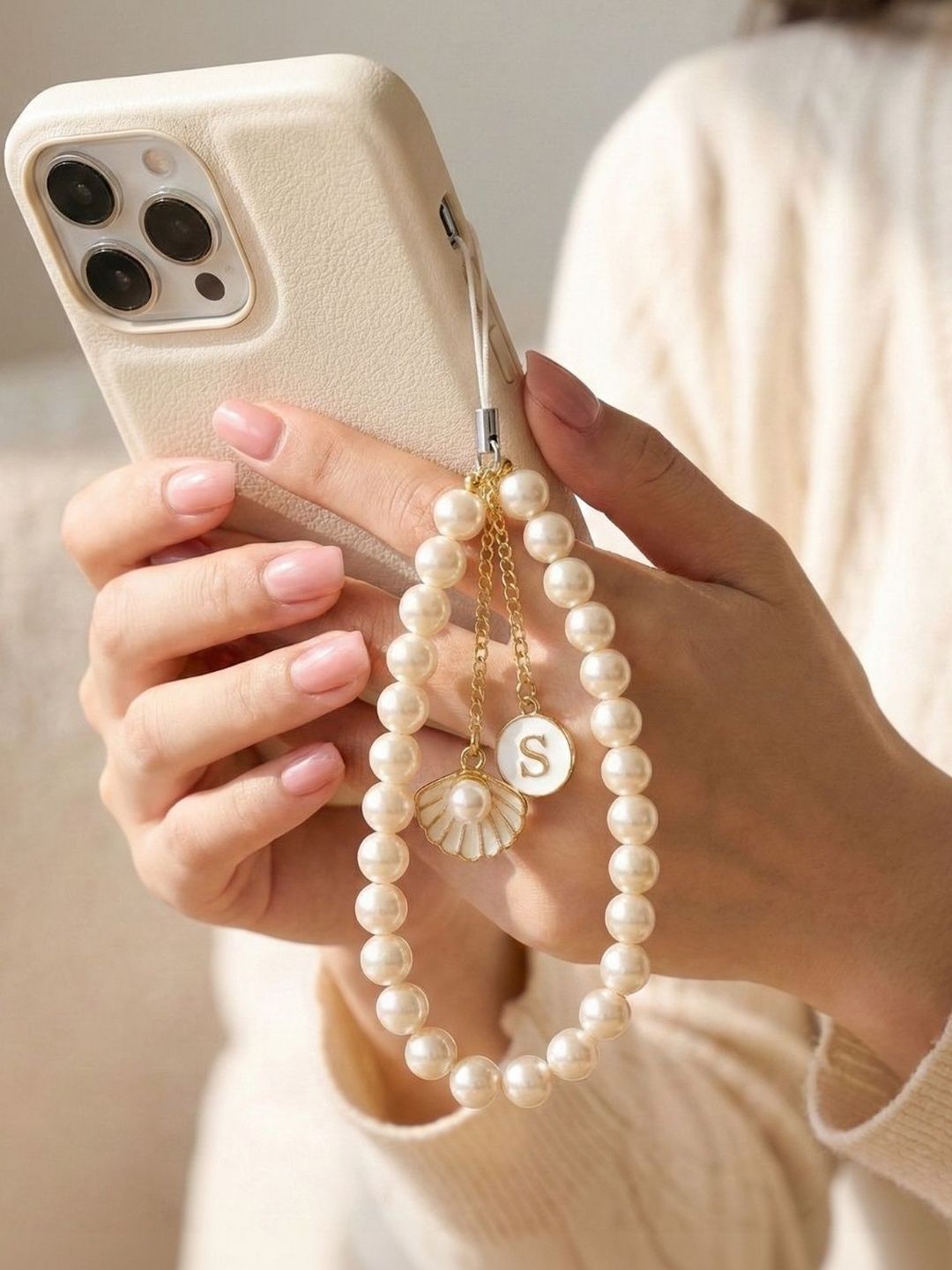 Myntra Elegant Homes Pearl Phone Charm Women Mobile Accessories-picture-24