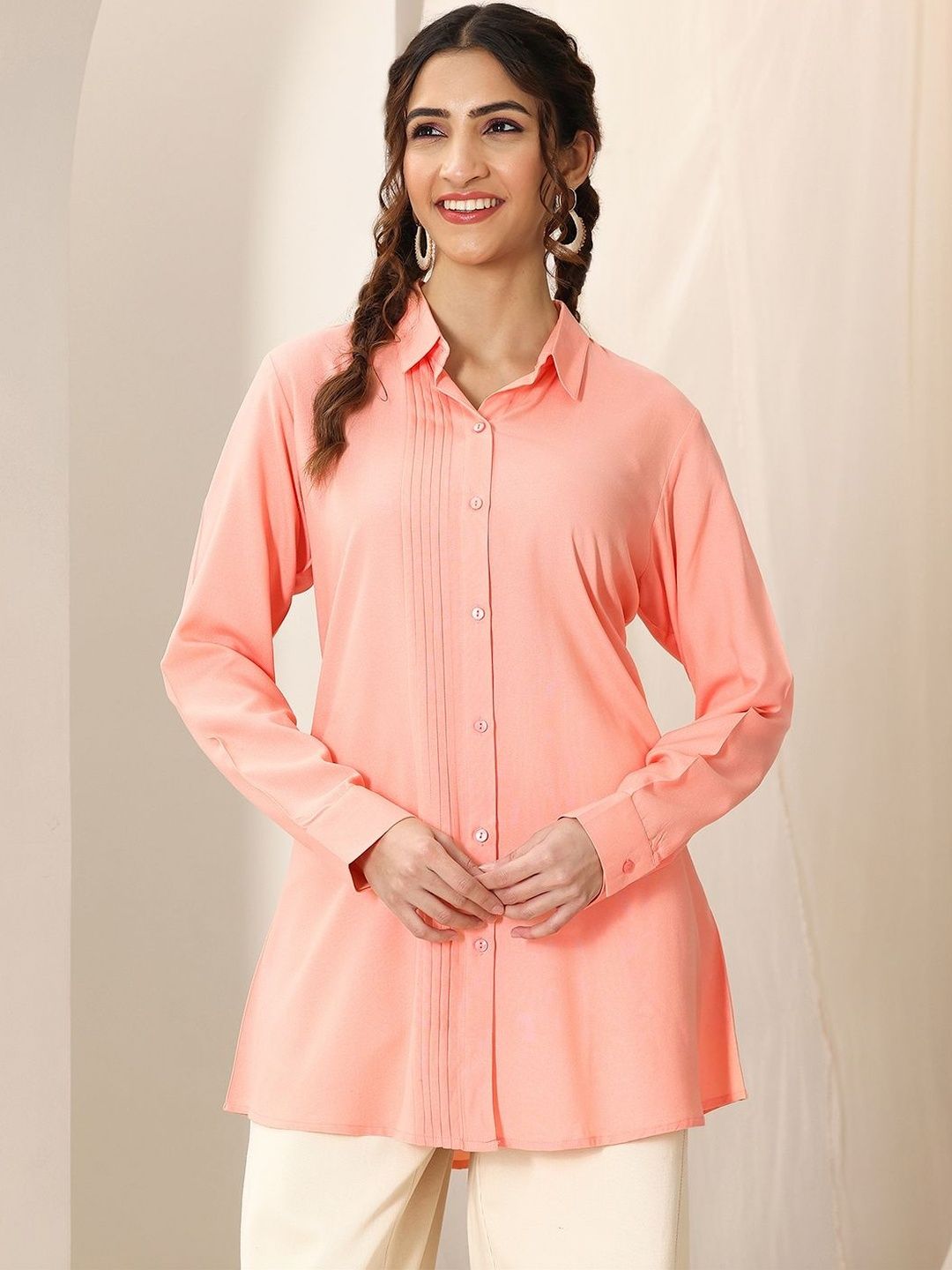 Gerua By Libas Shirt Collar Kurti-picture-22