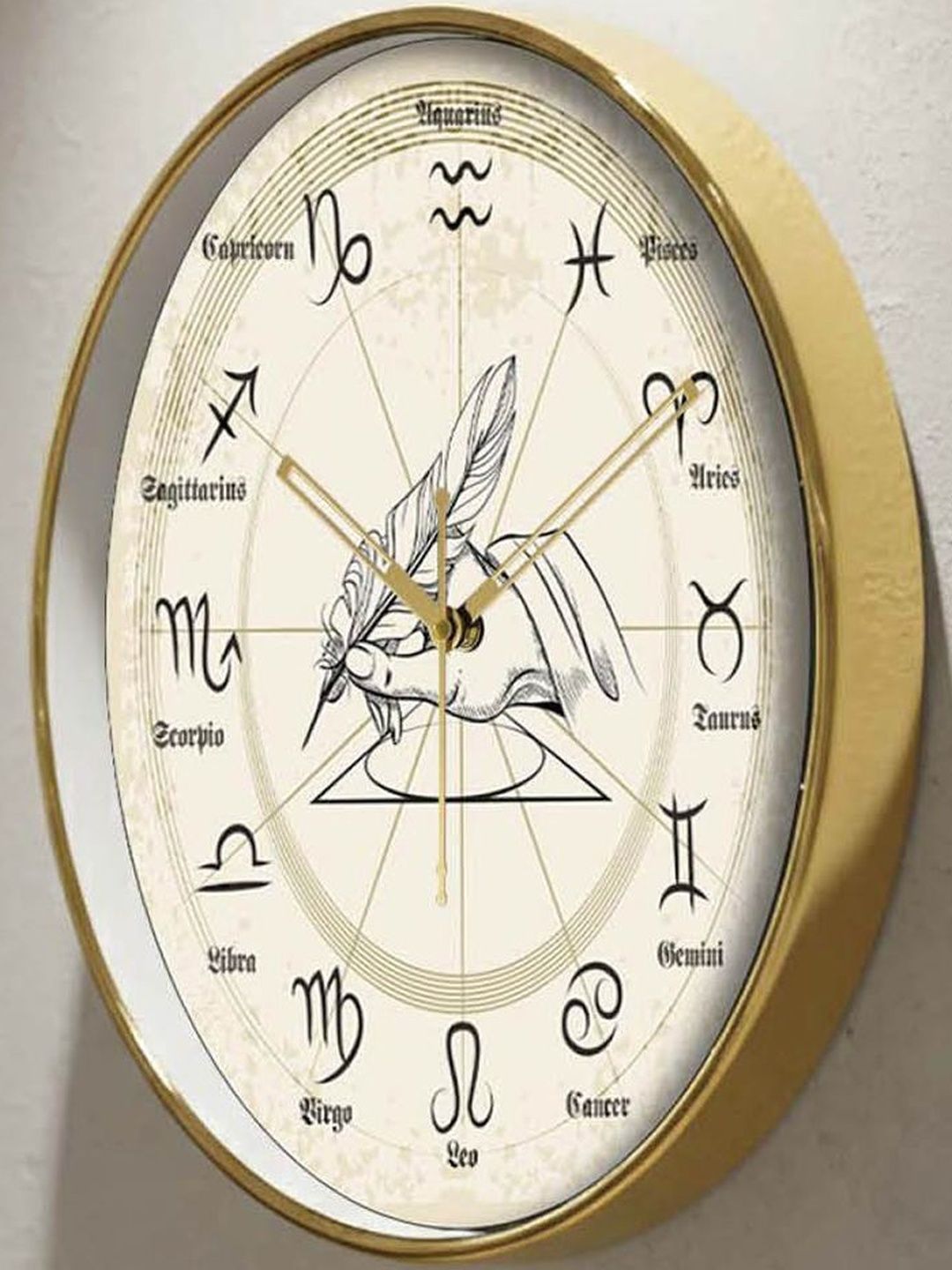 RANDOM Multicoloured & Gold-Toned Printed Wall Clock-picture-35