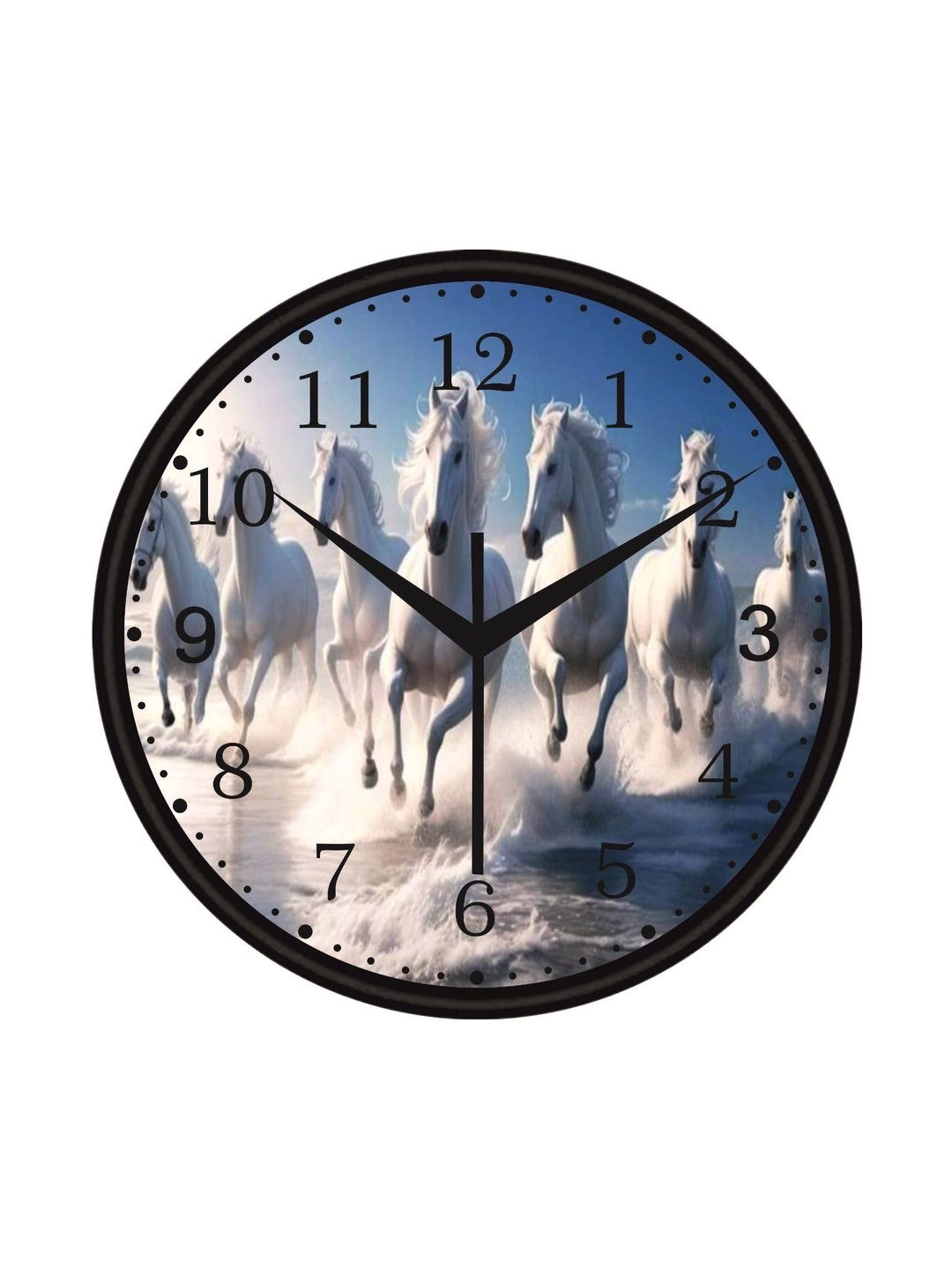 NEXA FLOW Black & Black Printed Contemporary Wall Clock-picture-42