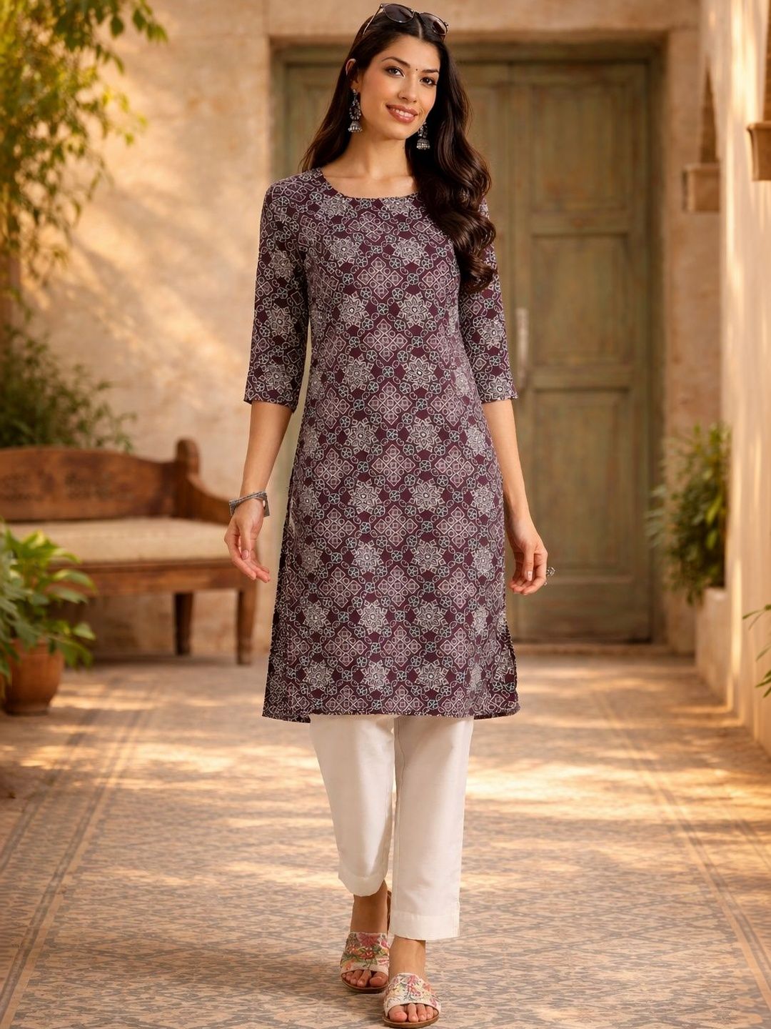 KINDA DESI Women Floral Printed Kurta-picture-17
