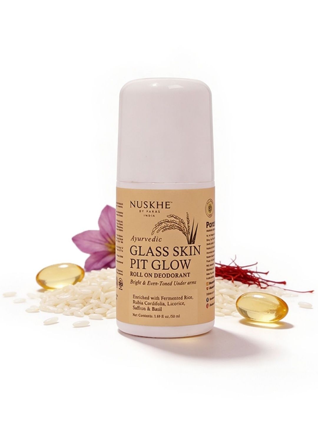 Nuskhe by Paras Glass Skin Pit Glow Roll On Deodorant - 50 g-image-6