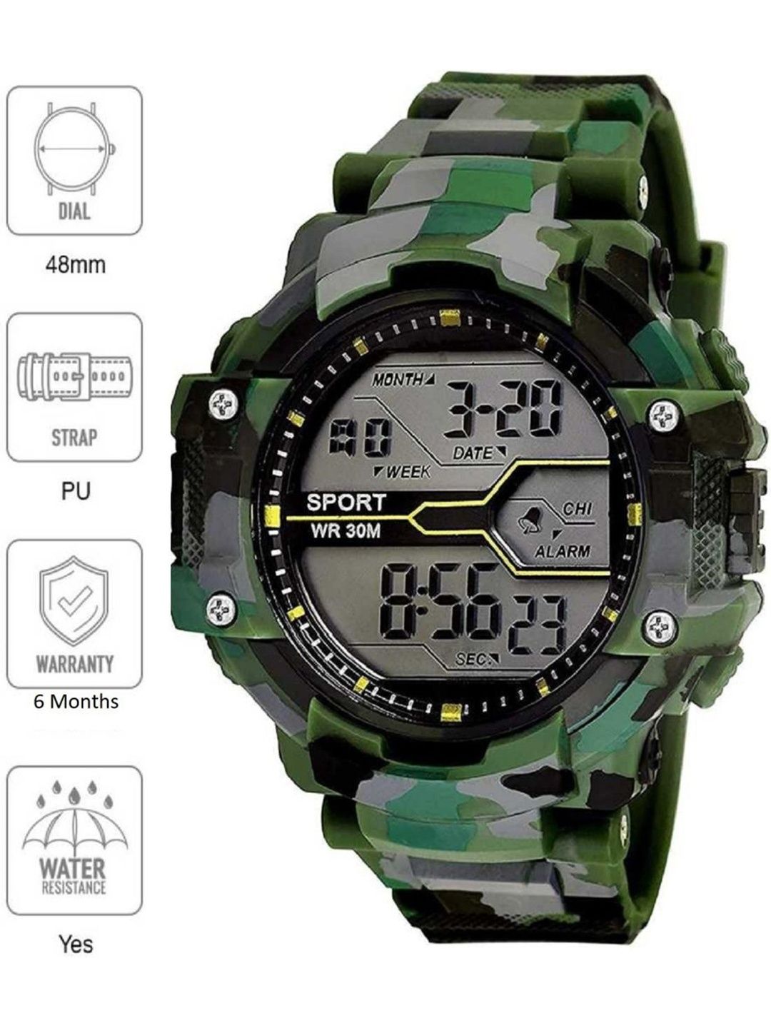 Diaggro Men Dial & Straps Analogue and Digital Stopwatch Watch D_China_Army_1-image-30
