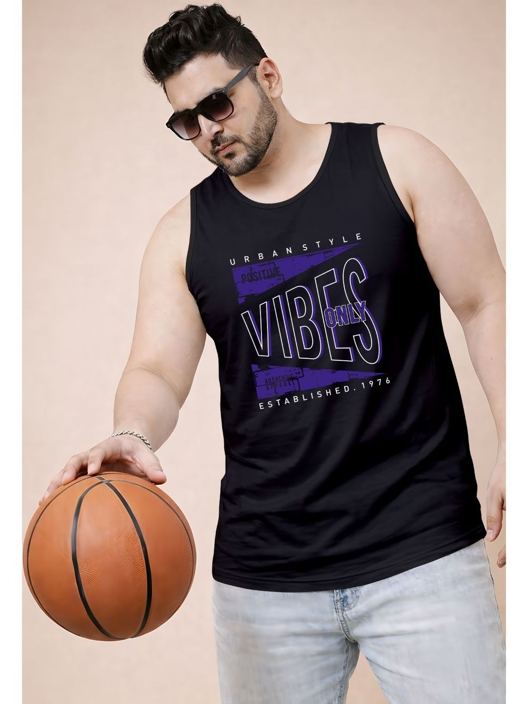 Triptee Printed Cotton Gym Vest-picture-17