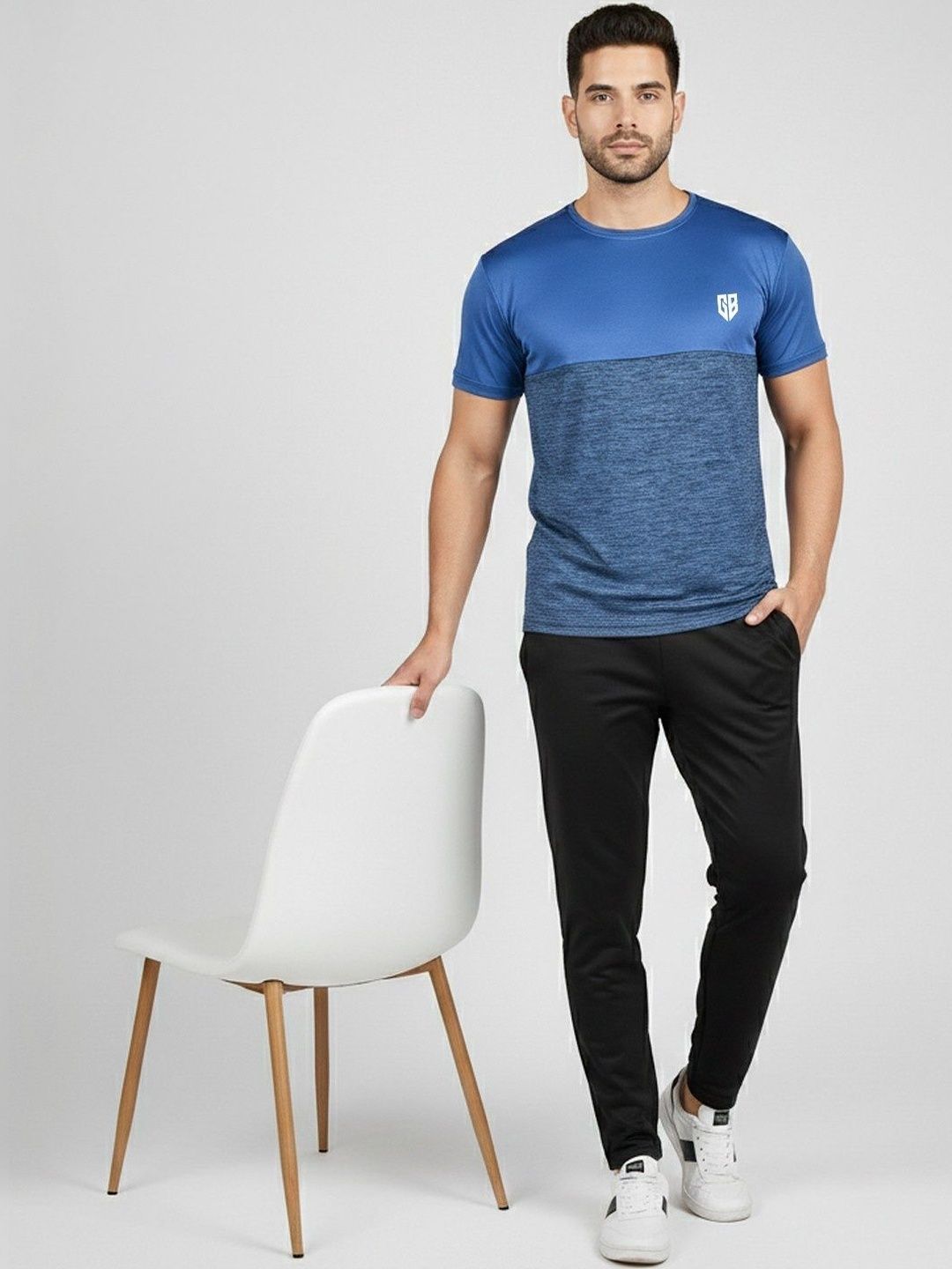 Here&Now X Game Begins Men Brand Logo Colourblocked T-shirt-picture-18