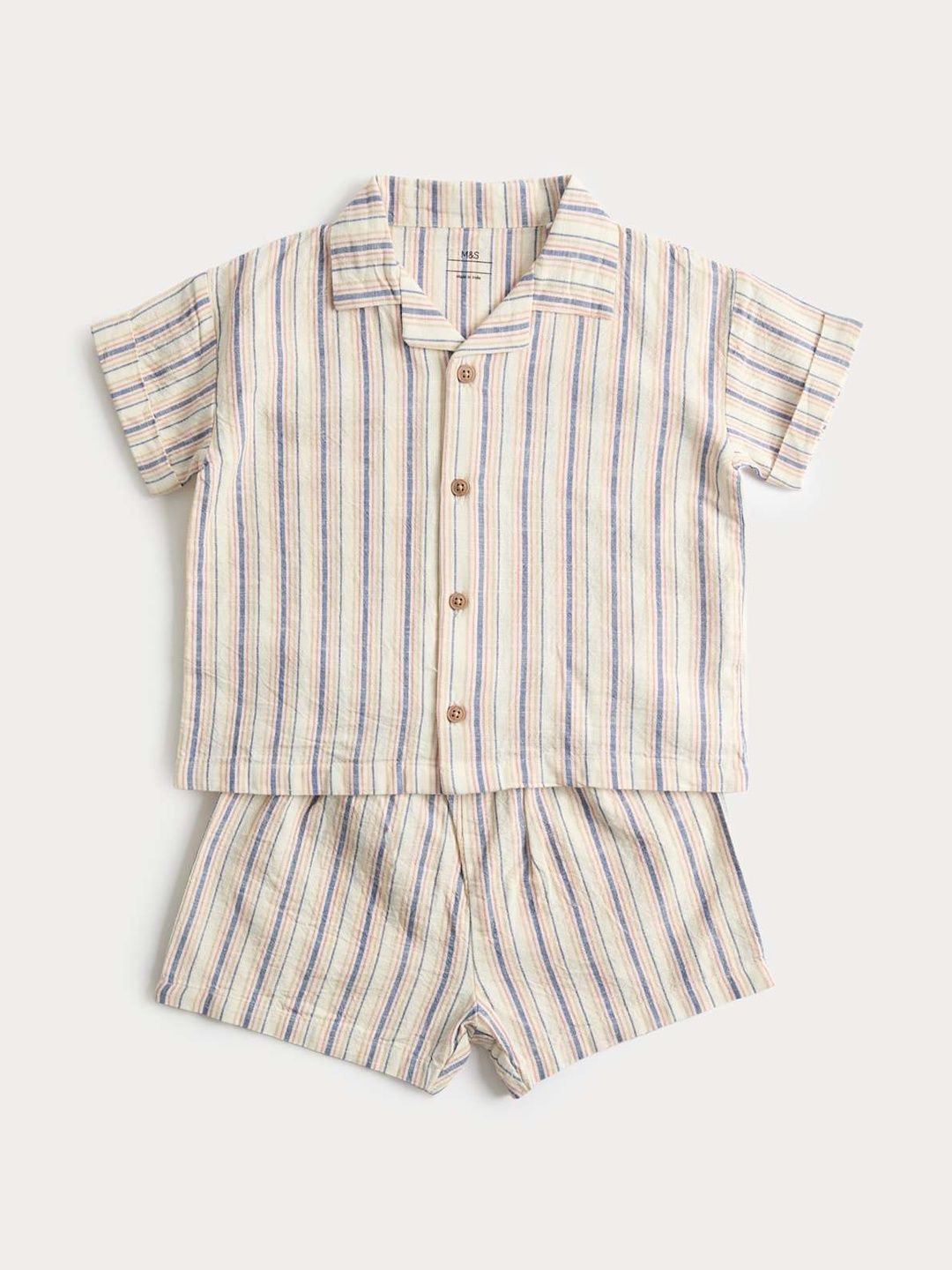 Marks & Spencer Pure Cotton Striped Top & Bottom Outfit-picture-28