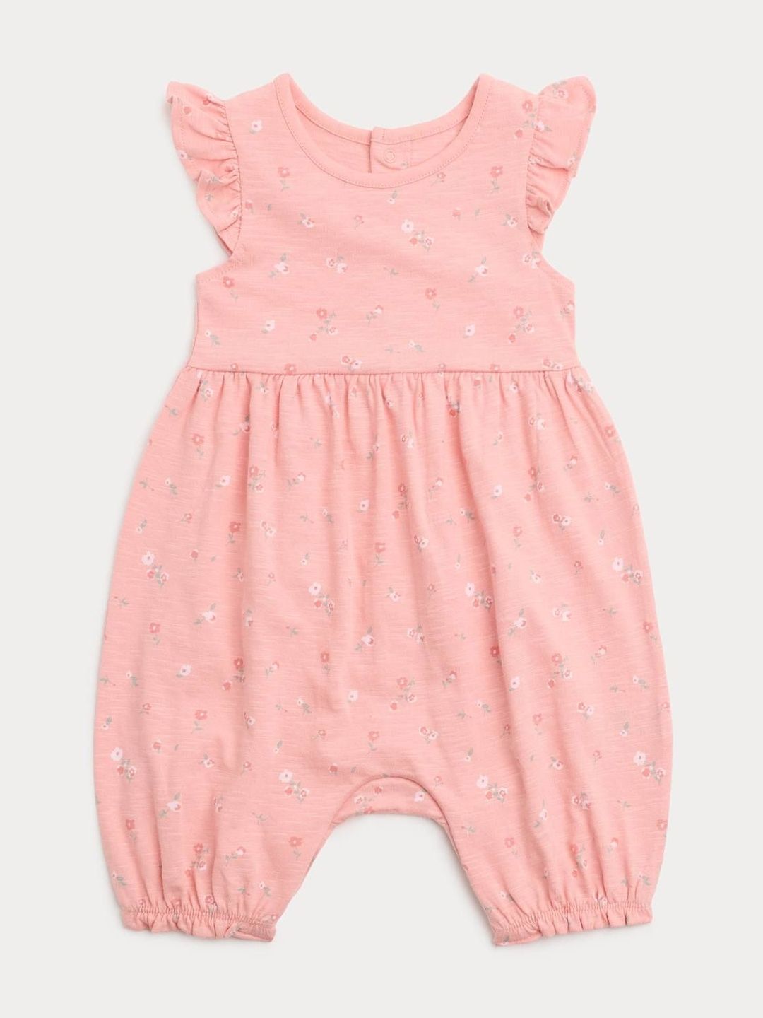 Marks & Spencer Pure Cotton Floral Romper 0-3 Yrs Dresses-picture-53