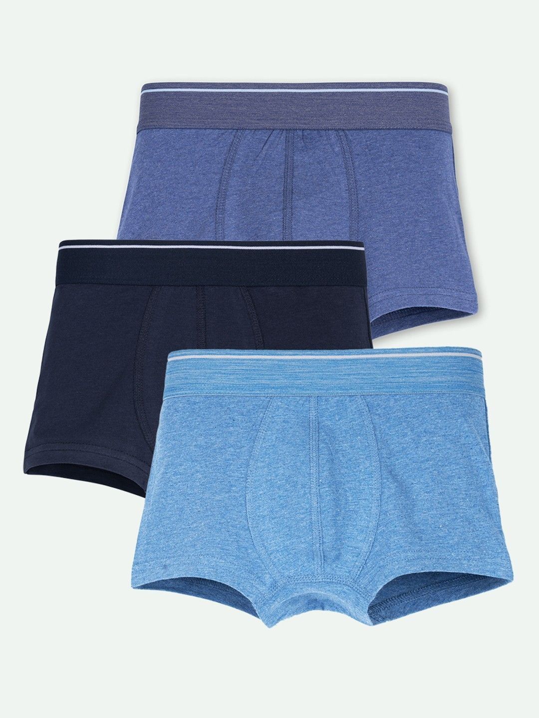 ariel Boys Pack of 3 Cotton Blend Assorted Solid Trunks-picture-15