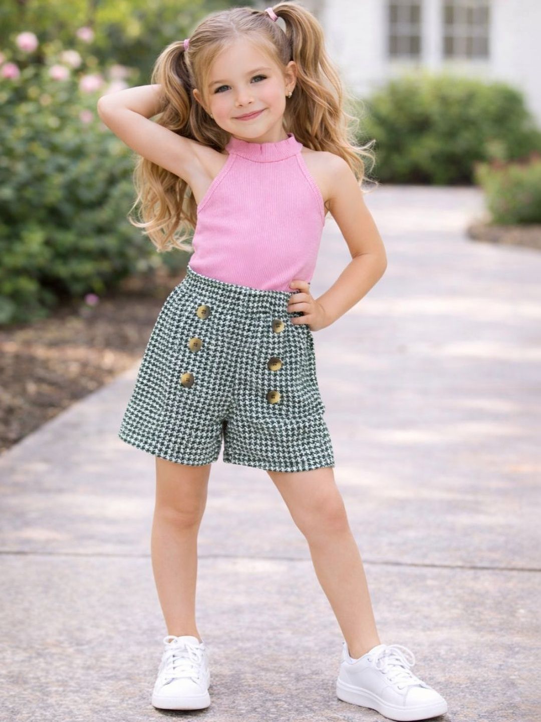 RAMIAAZ Girls Top with Shorts-image-8