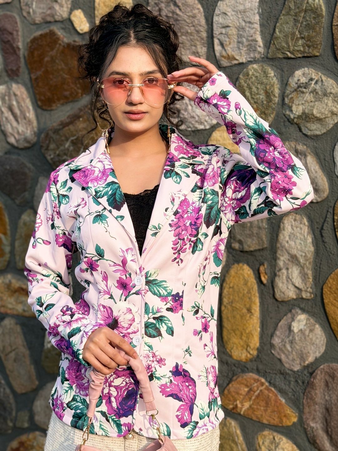 BAESD Printed Notched Lapel Single-Breasted Blazers-picture-20