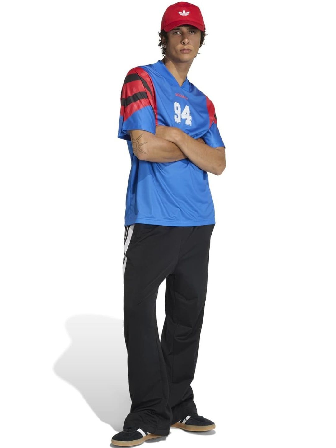 ADIDAS Originals Men Brand Logo Colourblocked V-Neck T-shirt-picture-14