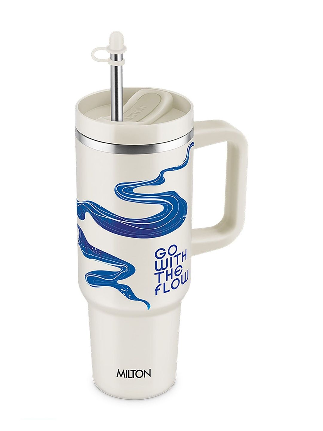 Milton Malmo 1200 Flow Cream Solid Thermosteel Vacuum Insulated Tumbler 1100 ml-image-1