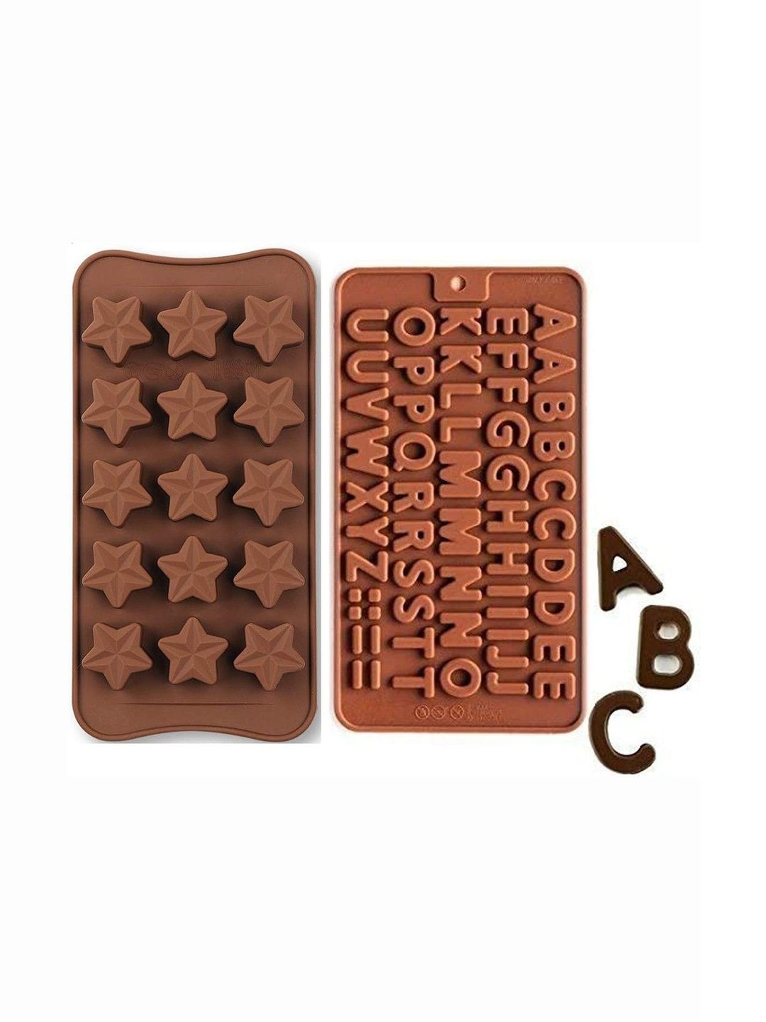 glamaxy Brown Star Shape & Alphabet Shape Moulds-picture-40