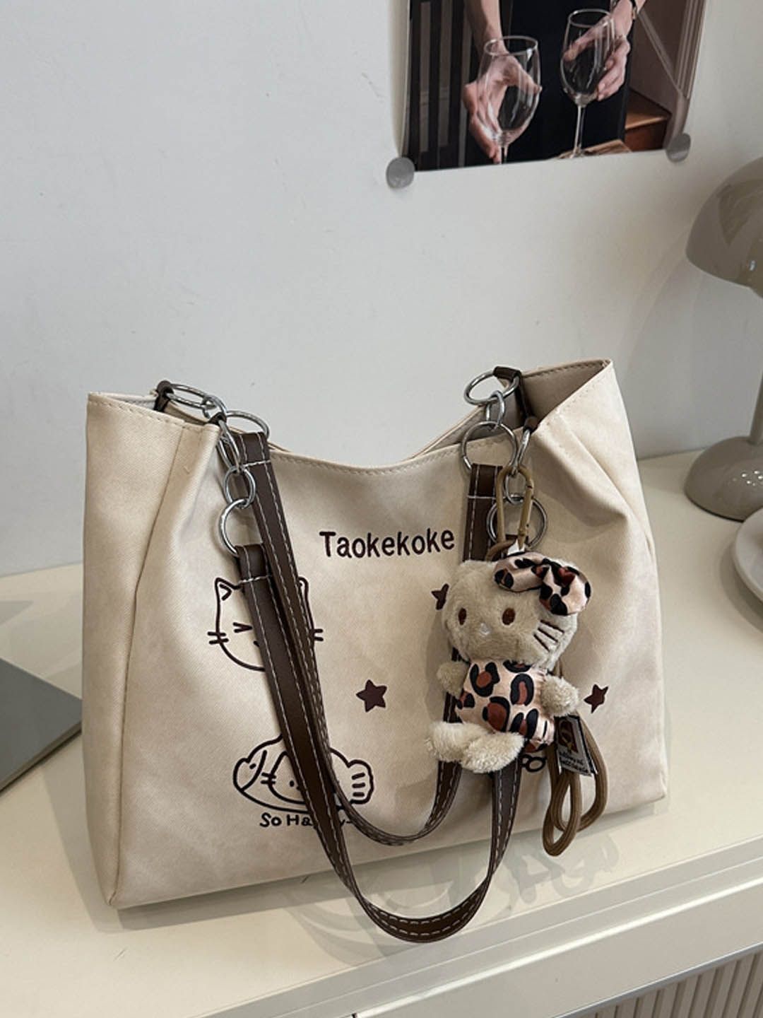 Lara Karen Printed PU Tote Bag-picture-19