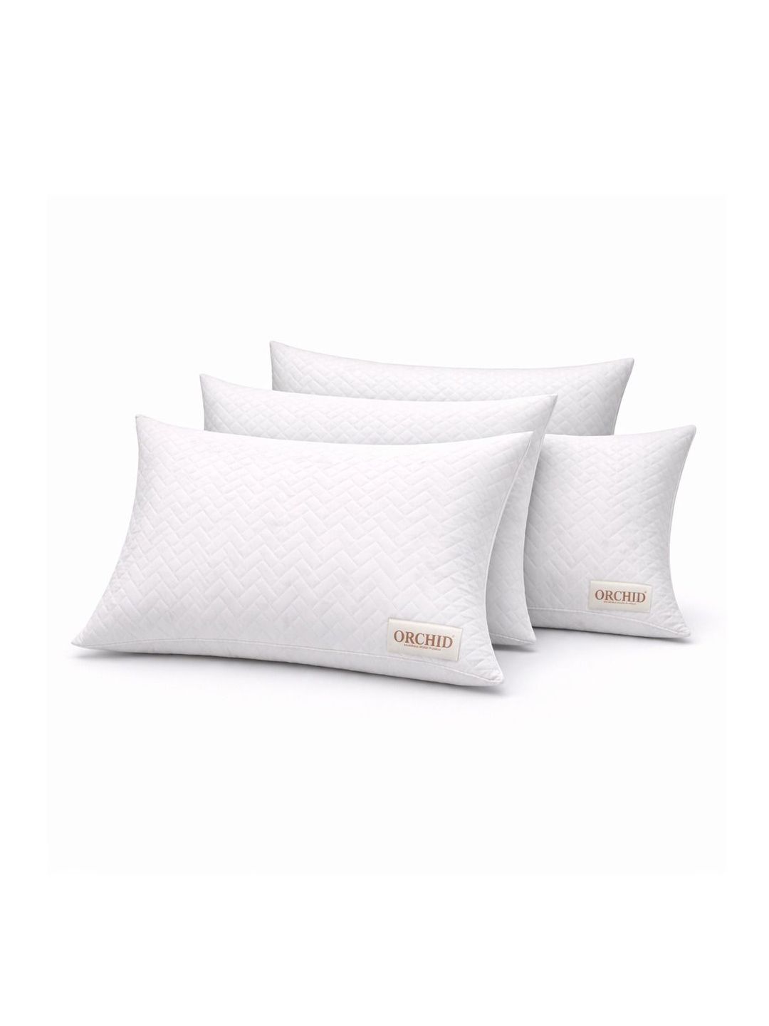 Orchid Pillows White Set of 4 Fibre Filled Cotton Ultra Soft Sleep Pillow-picture-17