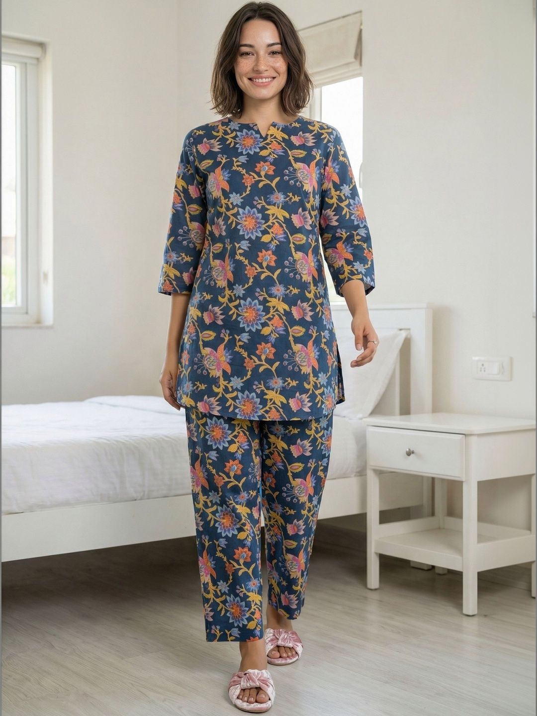 SANSKRUTIHOMES Women Printed Night suit-picture-20